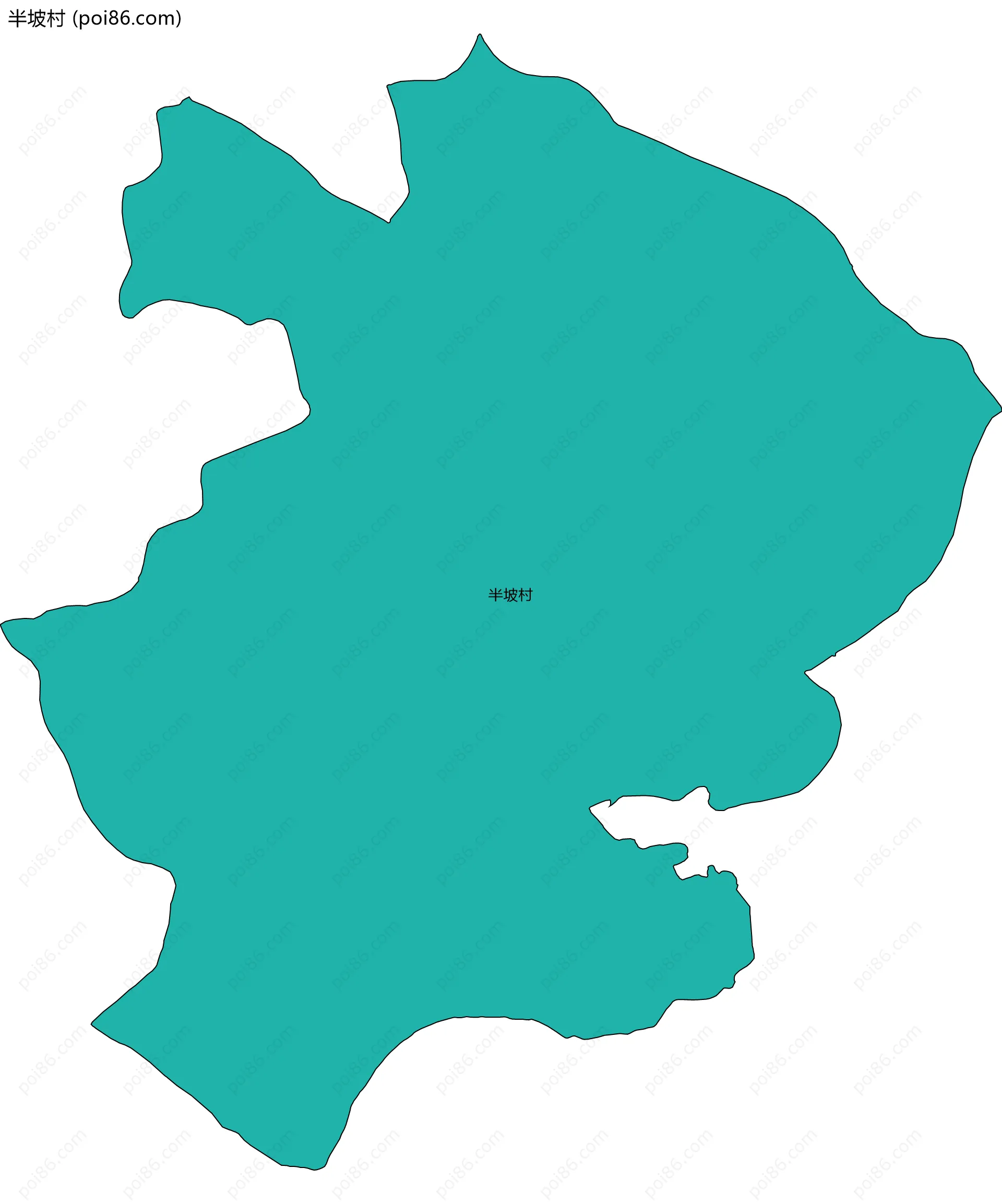 半坡村边界地图
