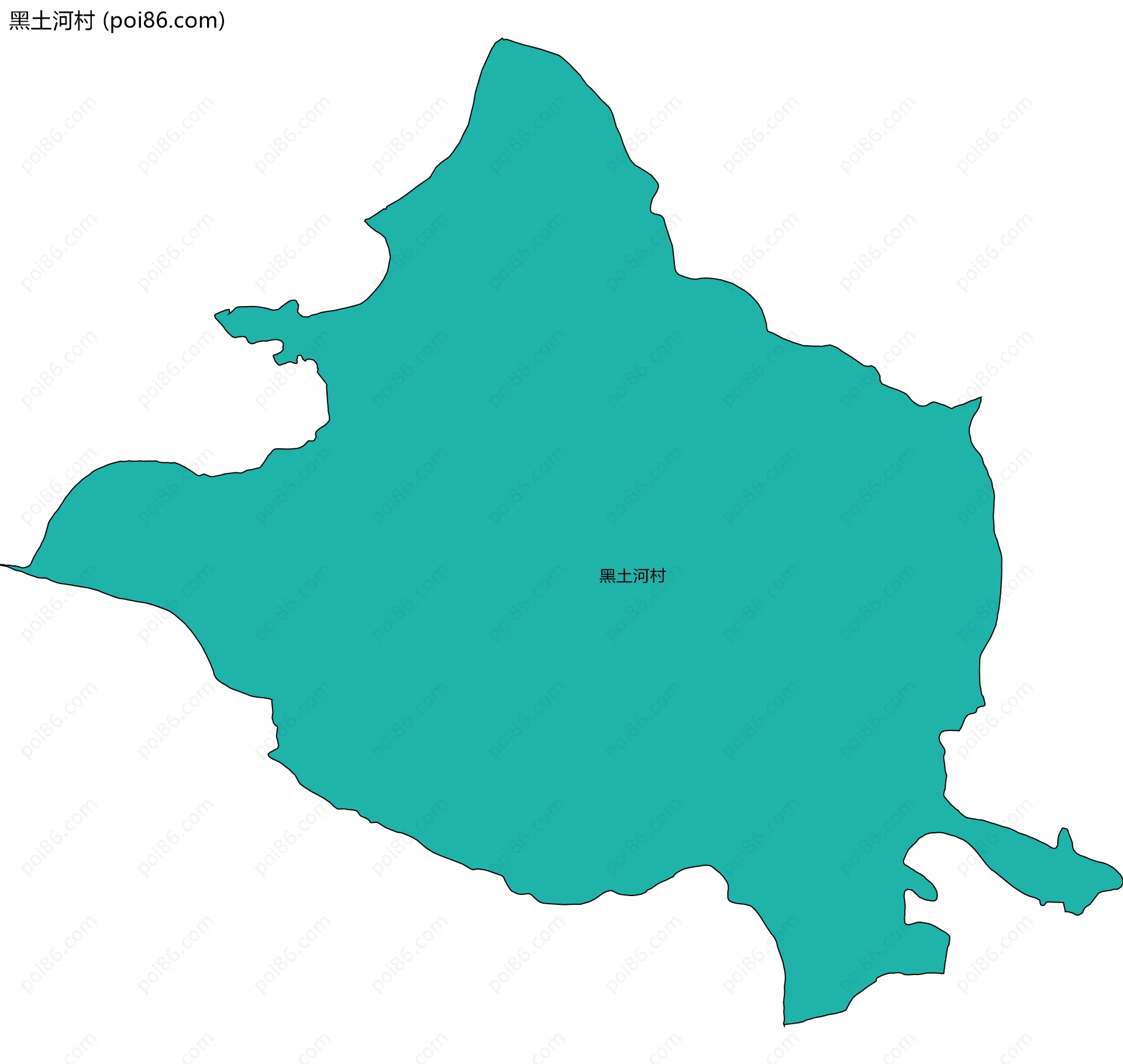 黑土河村边界地图