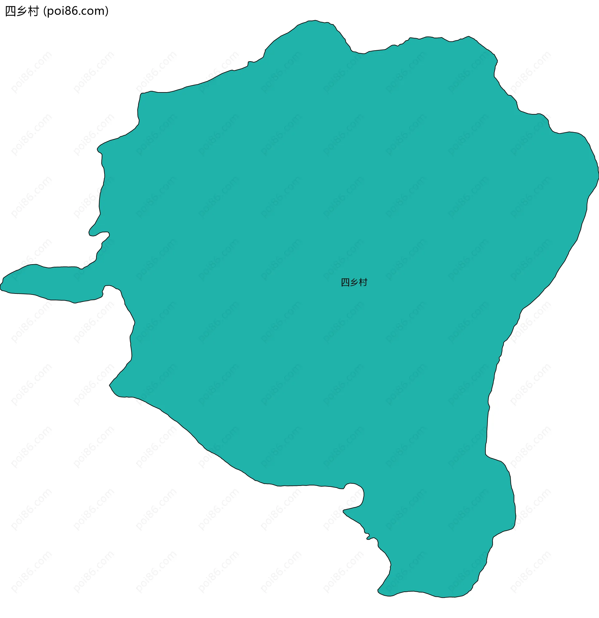 四乡村边界地图
