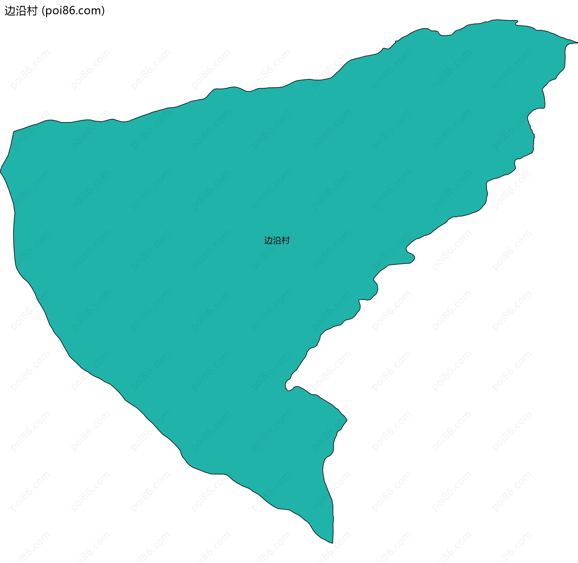 边沿村边界地图