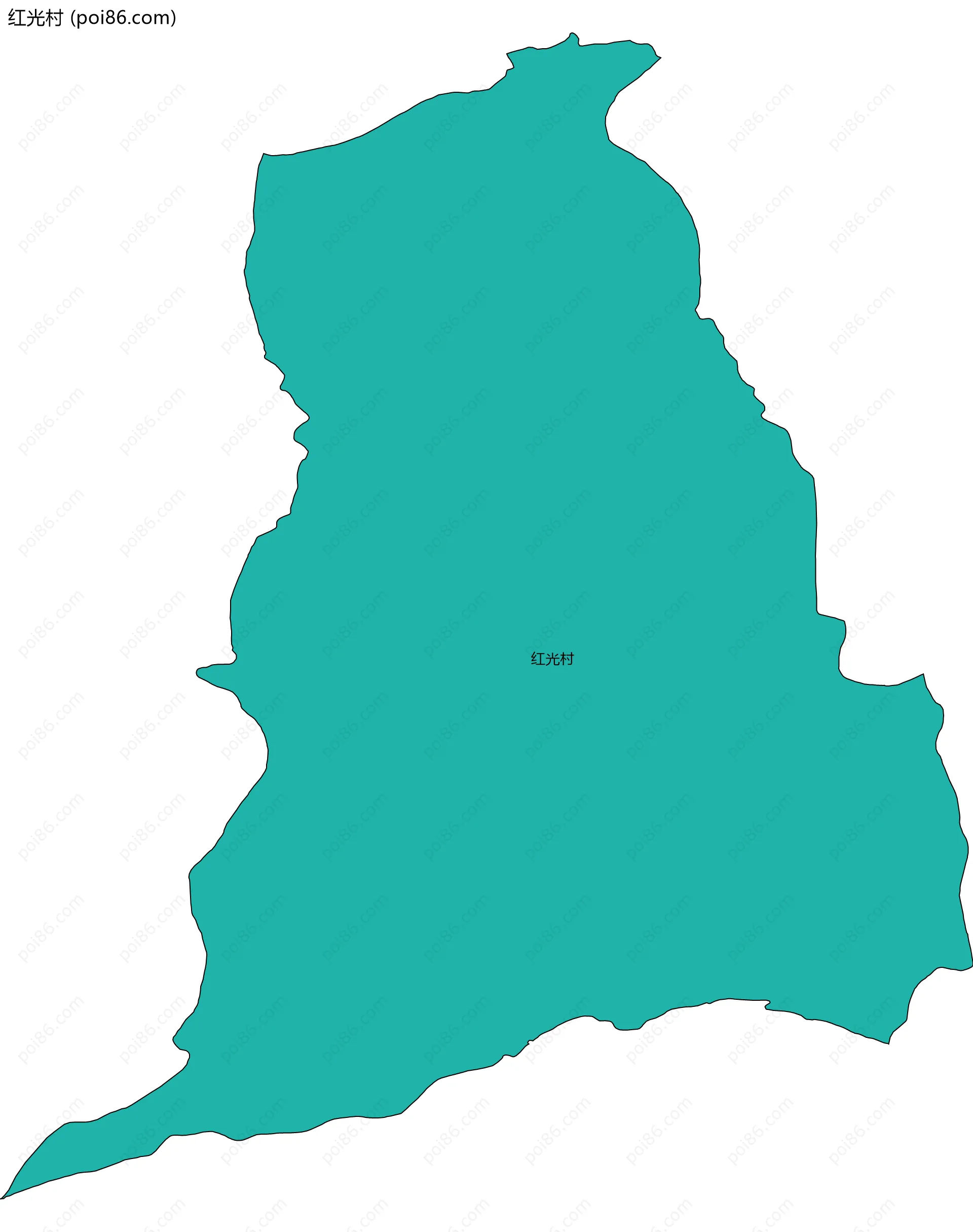 红光村边界地图