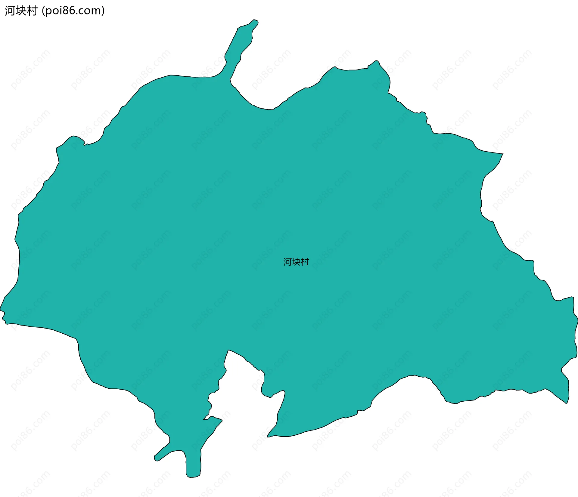 河块村边界地图
