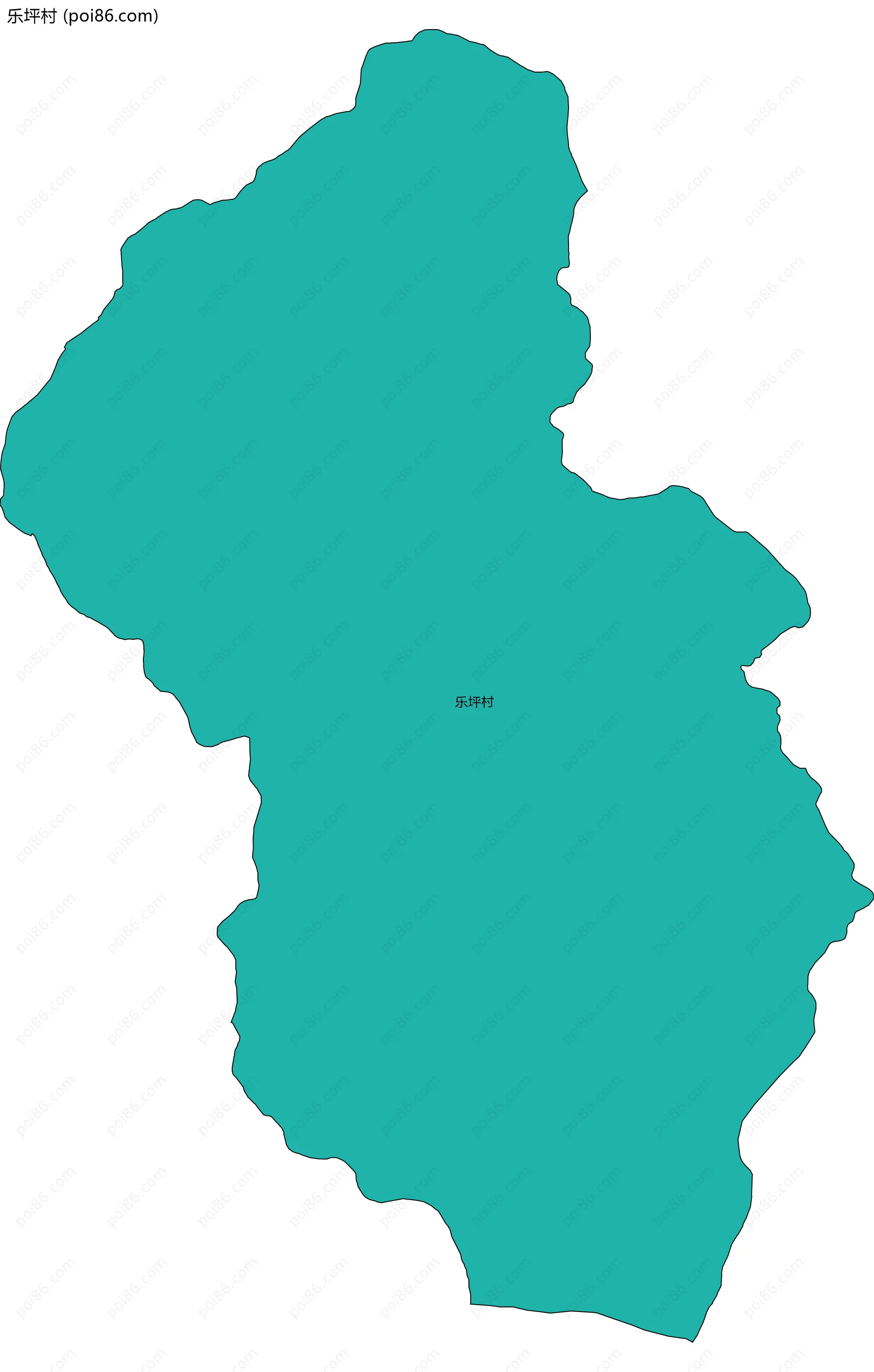 乐坪村边界地图