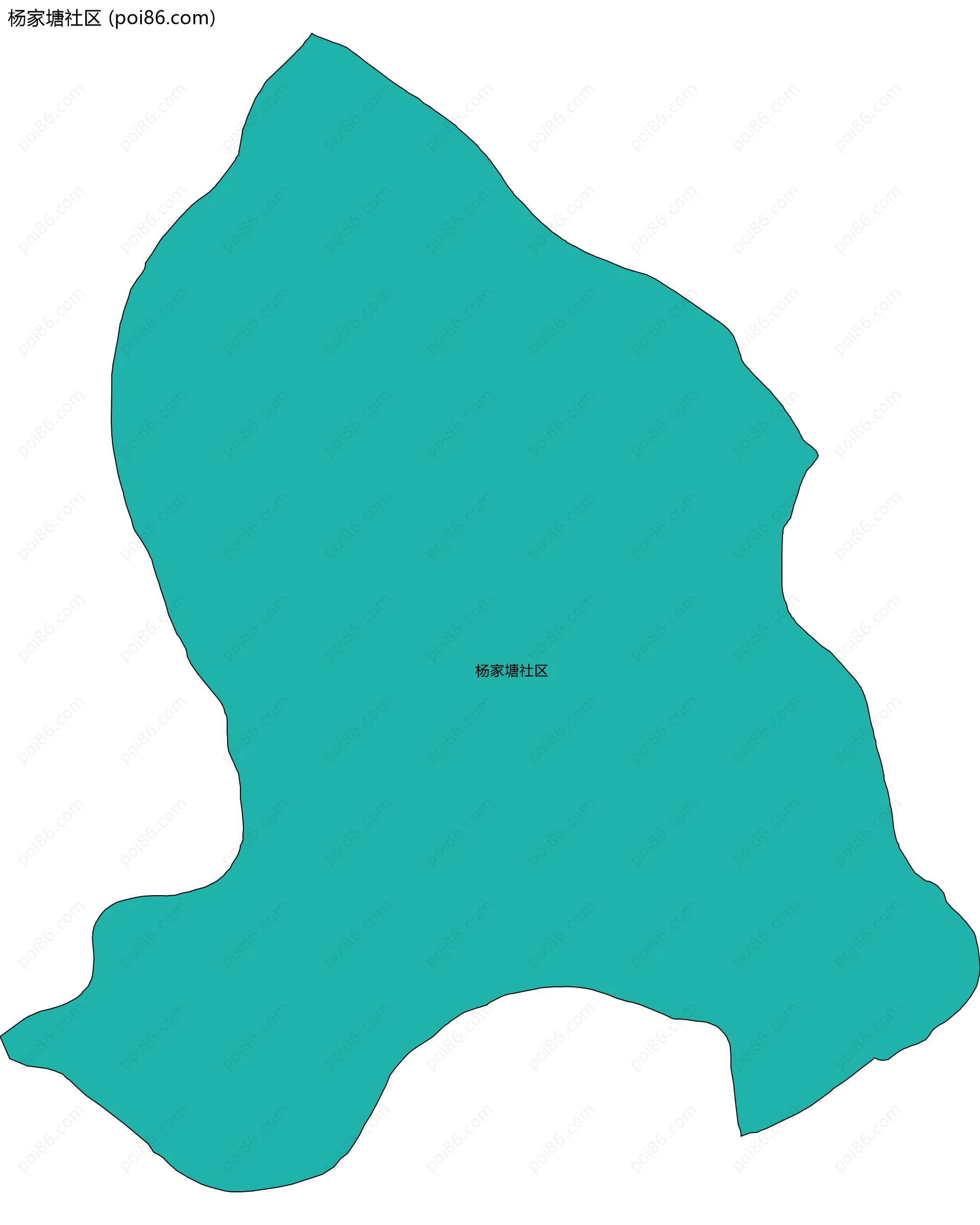 杨家塘社区边界地图