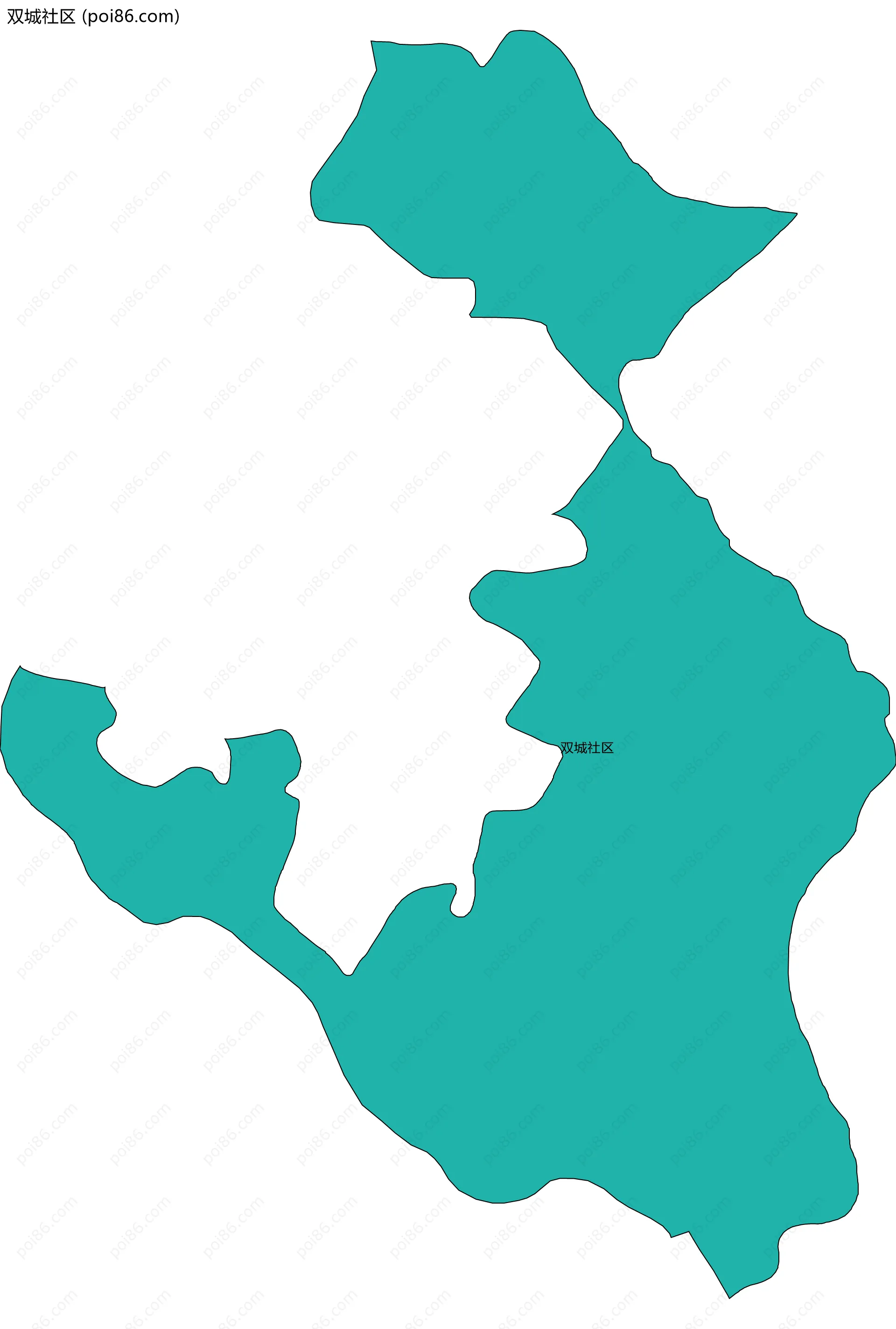 双城社区边界地图