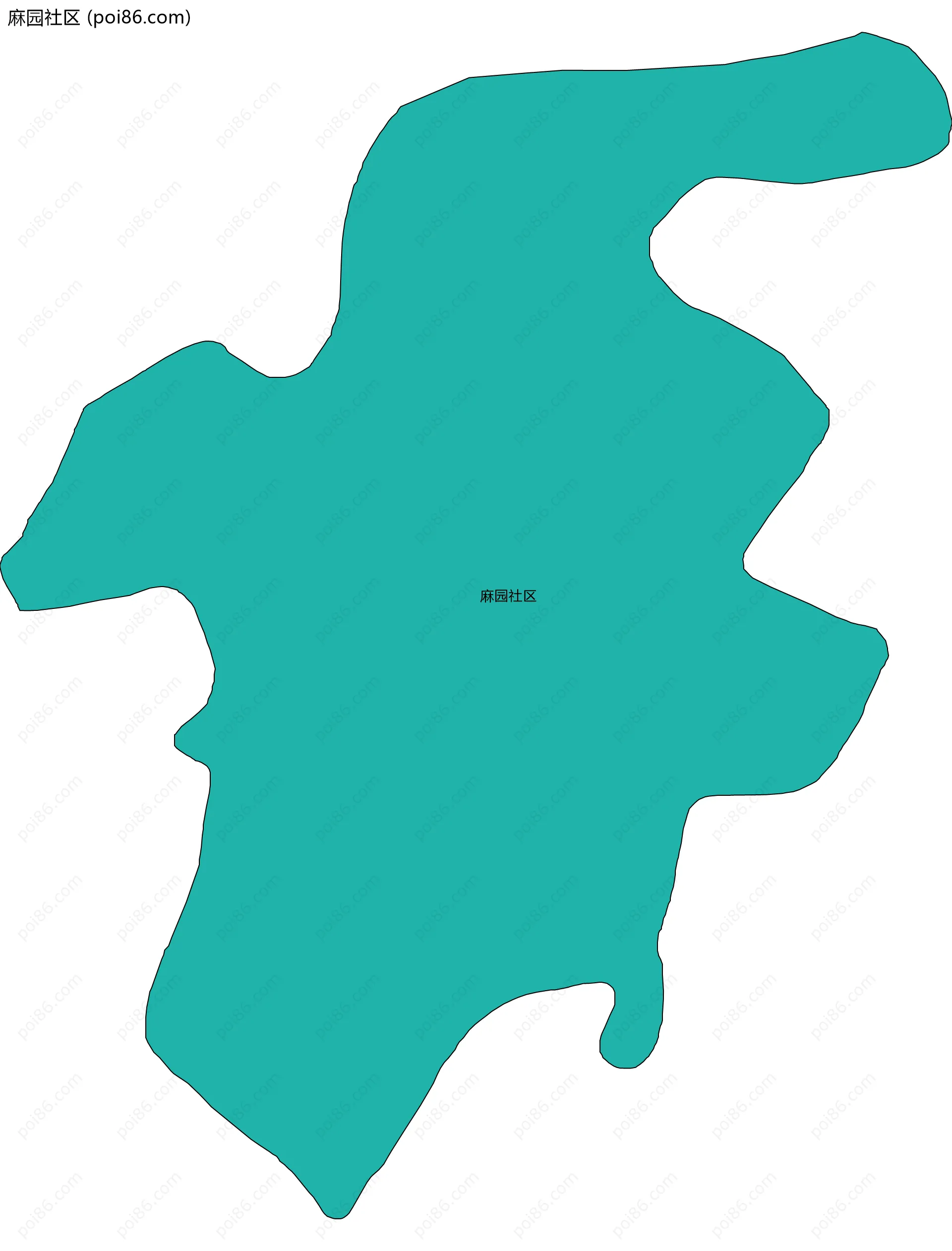 麻园社区边界地图