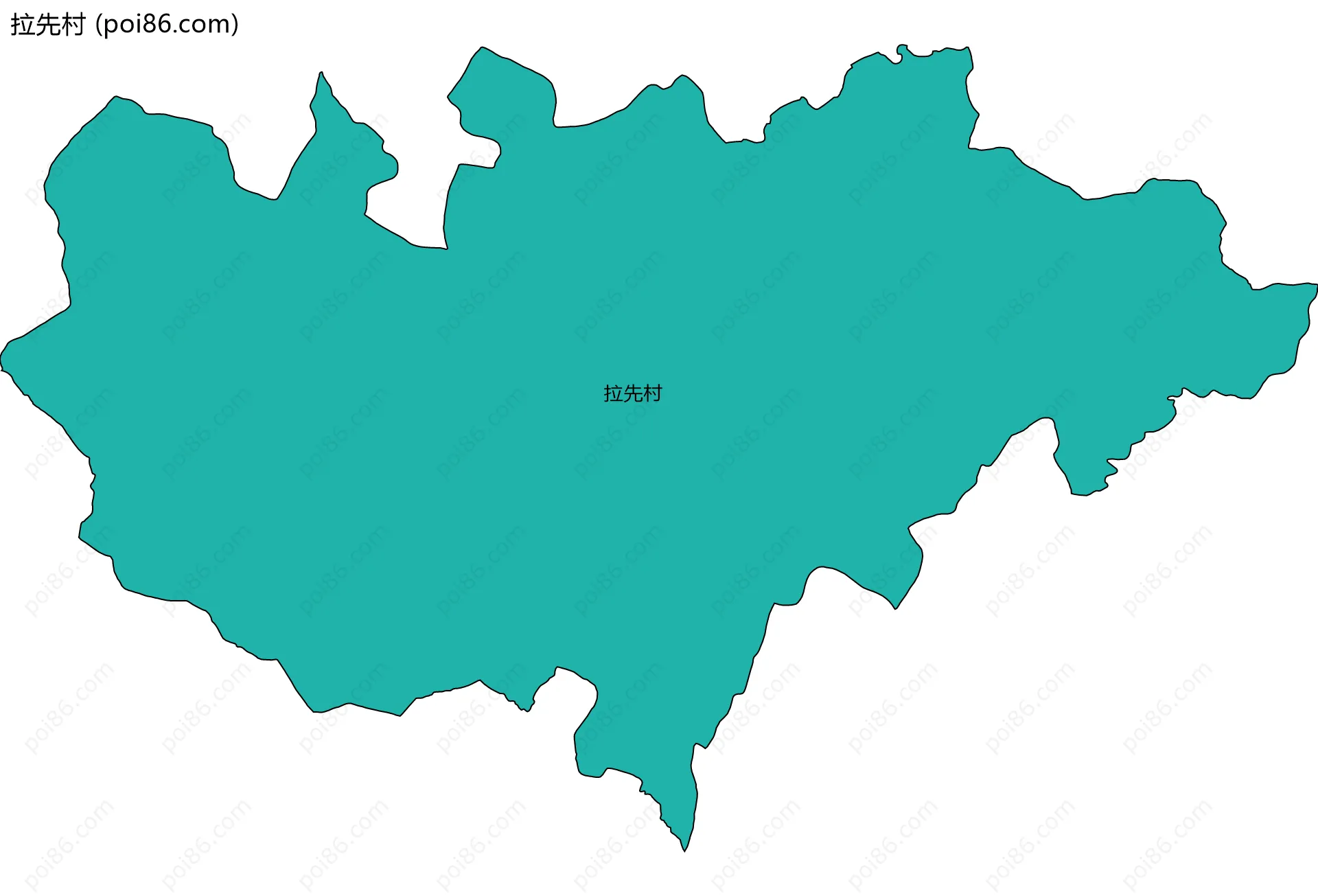 拉先村边界地图