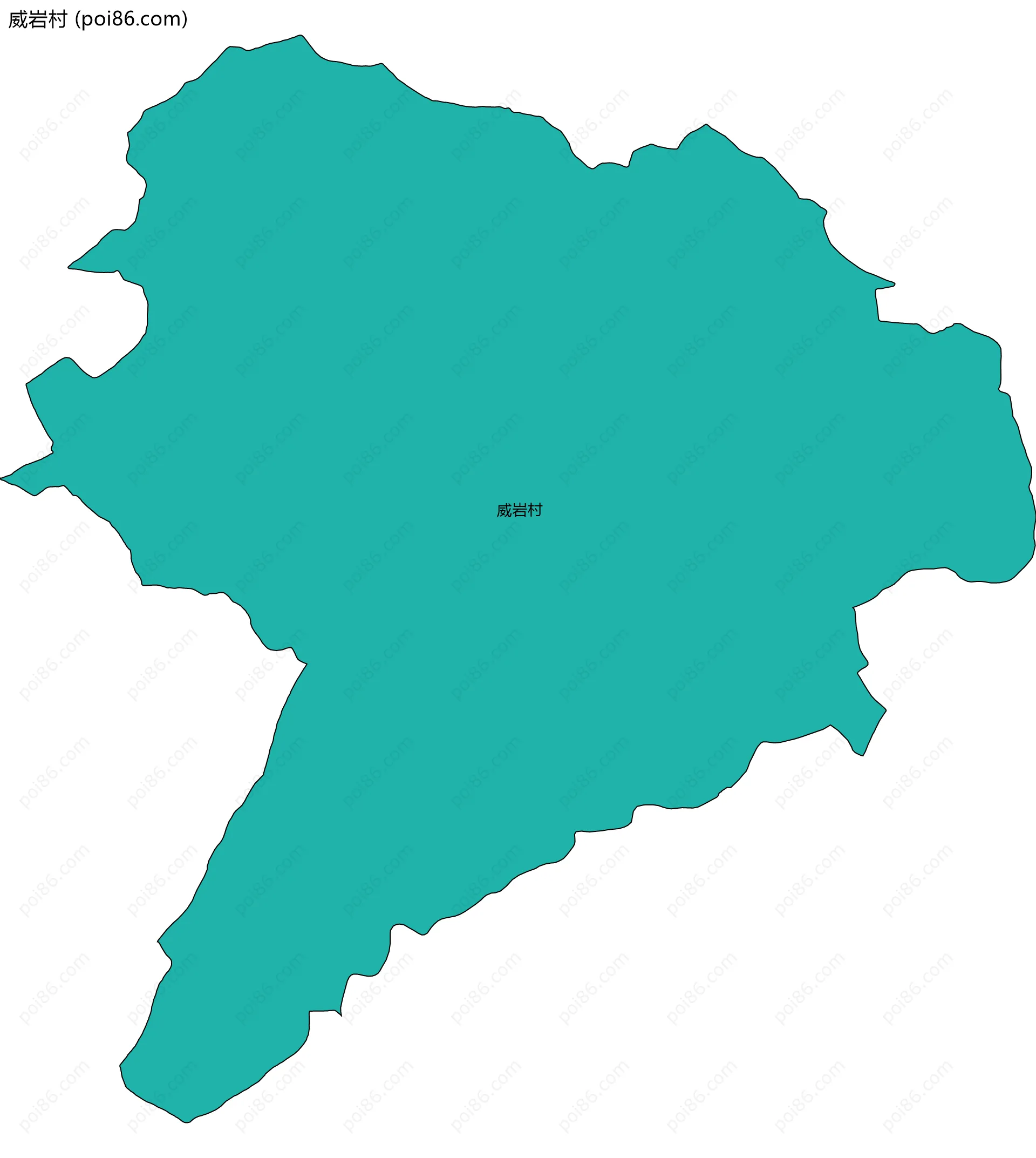 威岩村边界地图