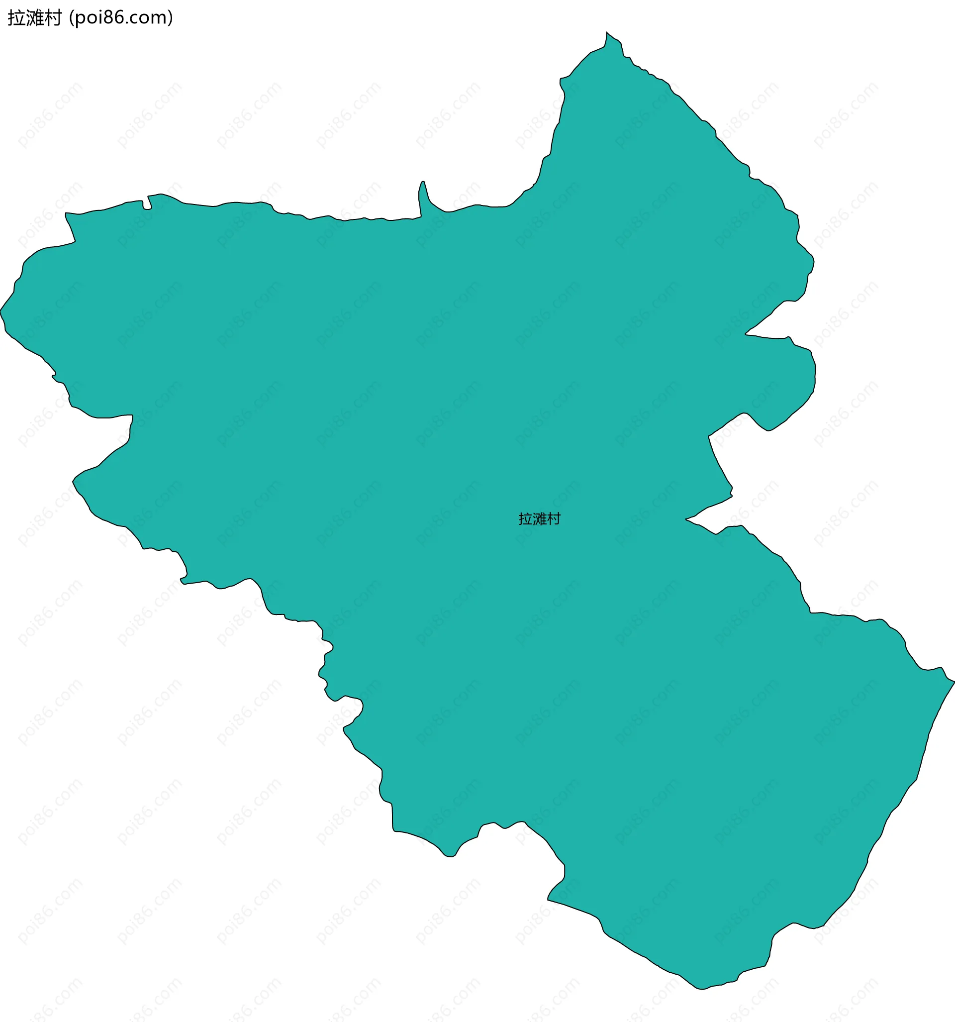 拉滩村边界地图