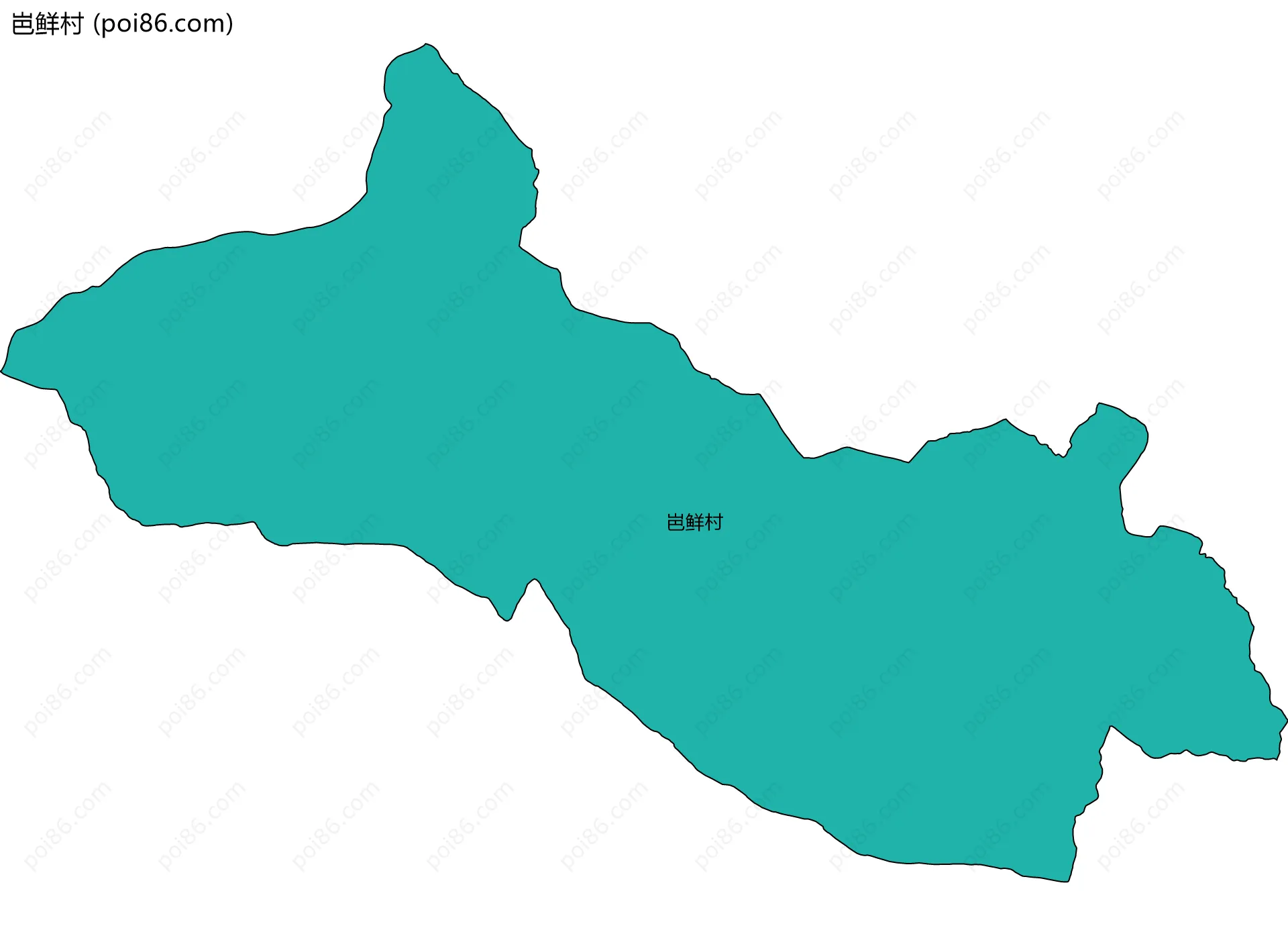 岜鲜村边界地图