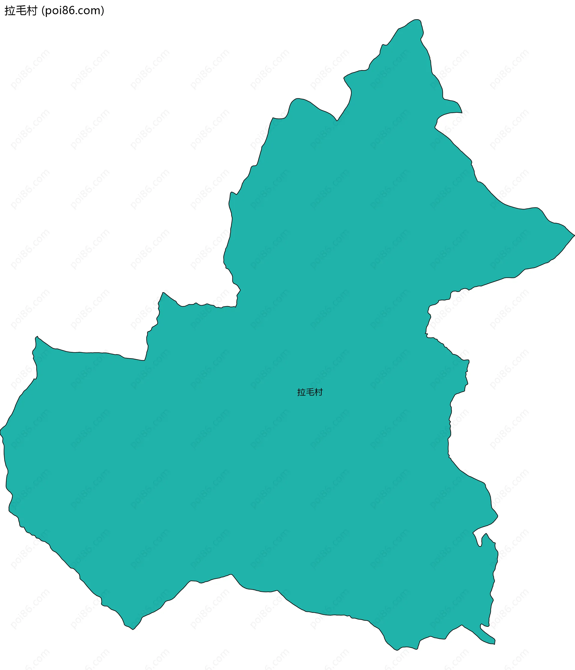 拉毛村边界地图