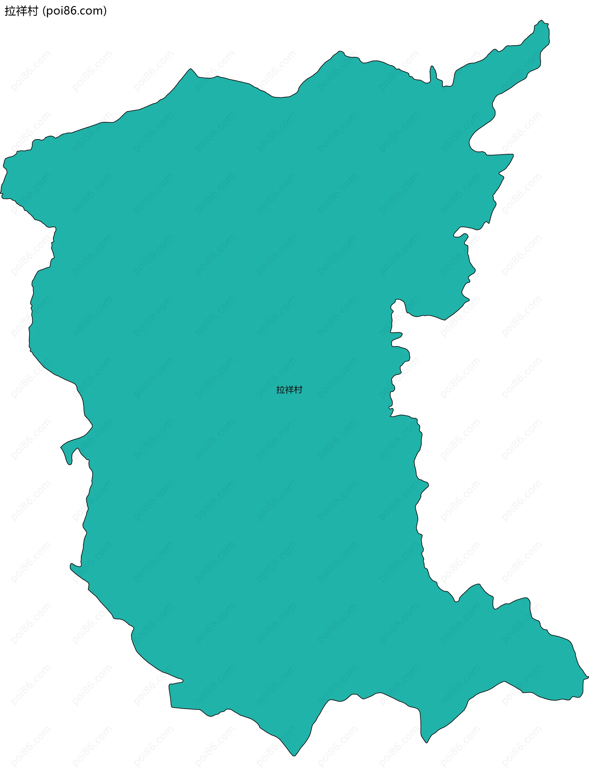 拉祥村边界地图