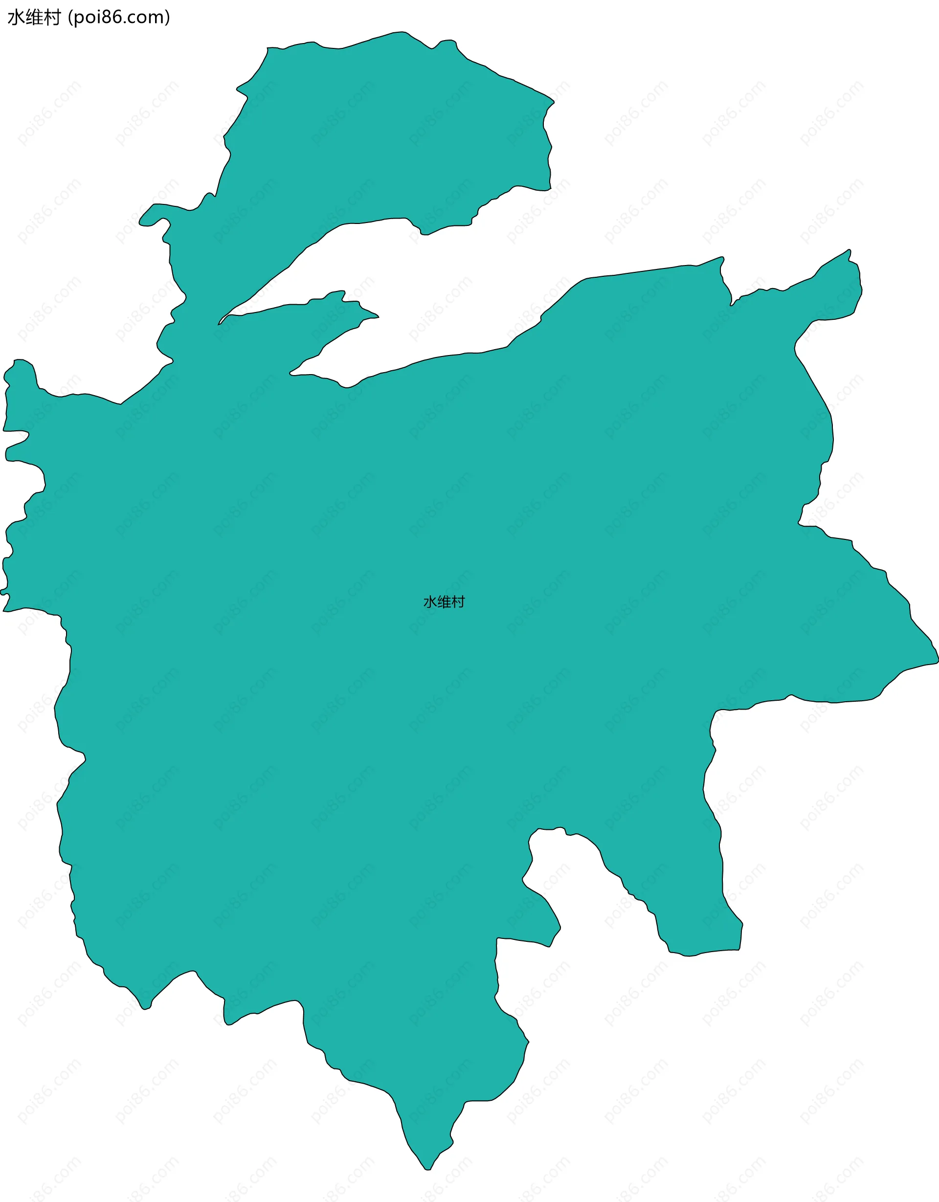 水维村边界地图