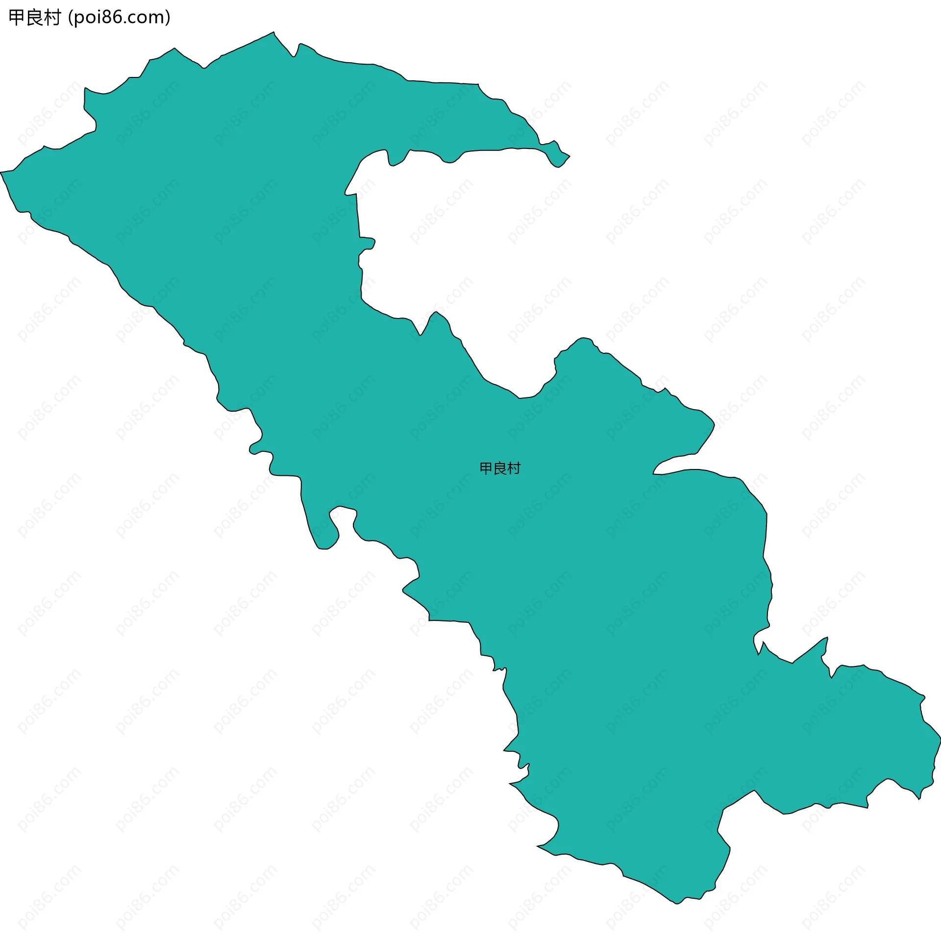 甲良村边界地图