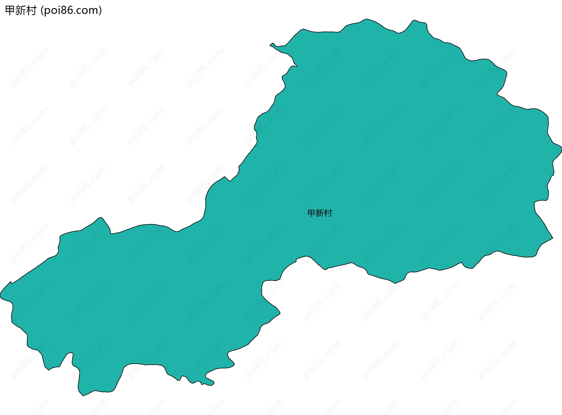 甲新村边界地图
