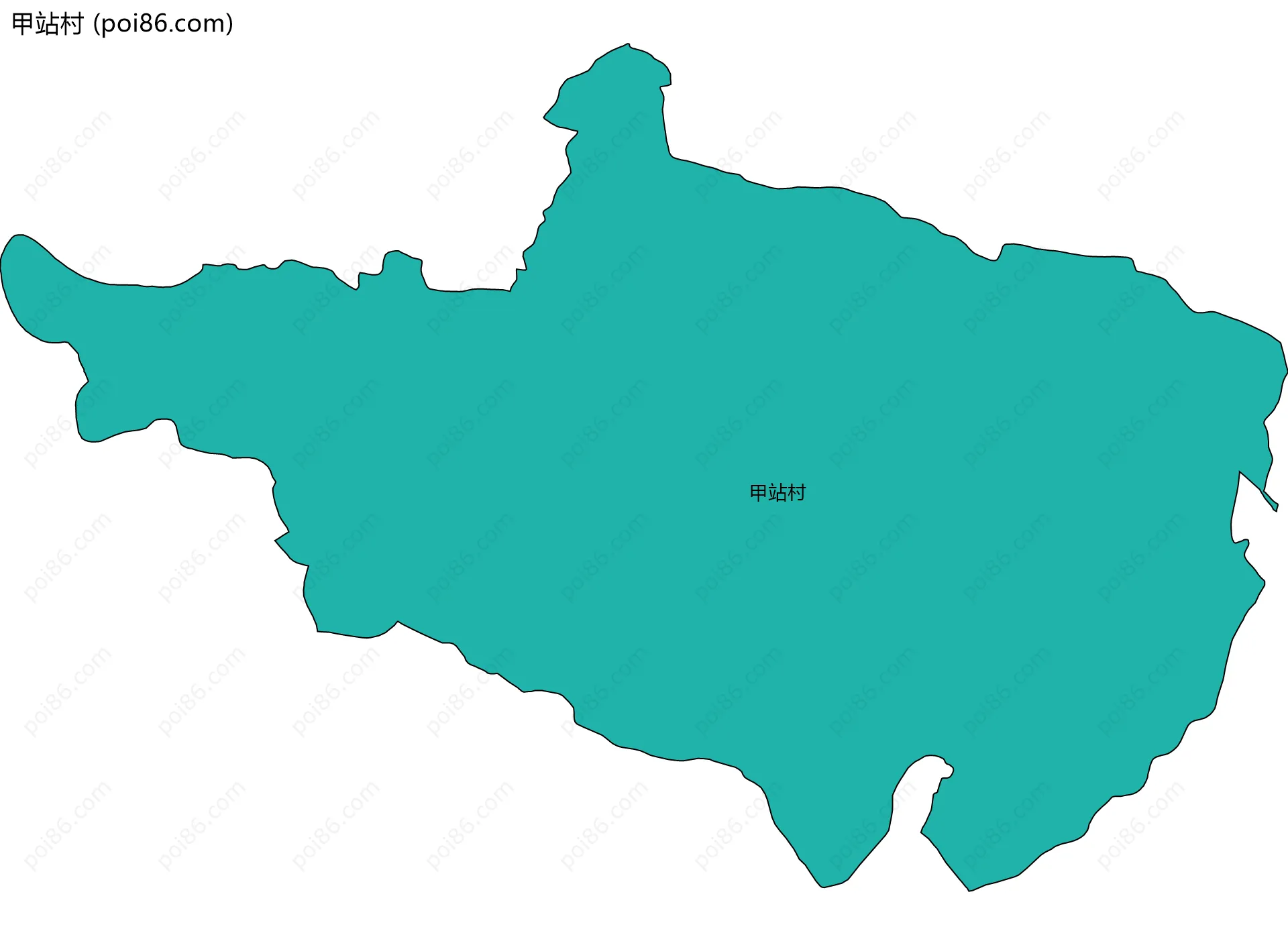 甲站村边界地图