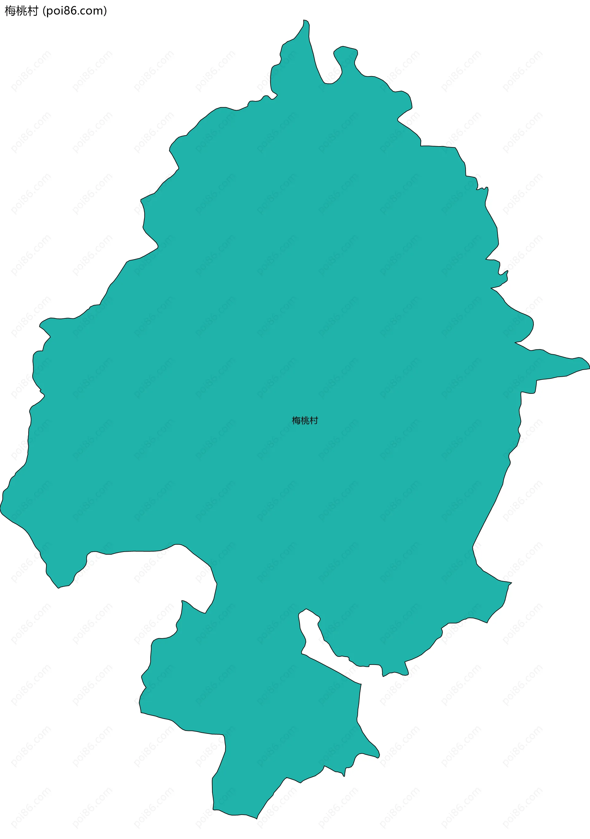 梅桃村边界地图