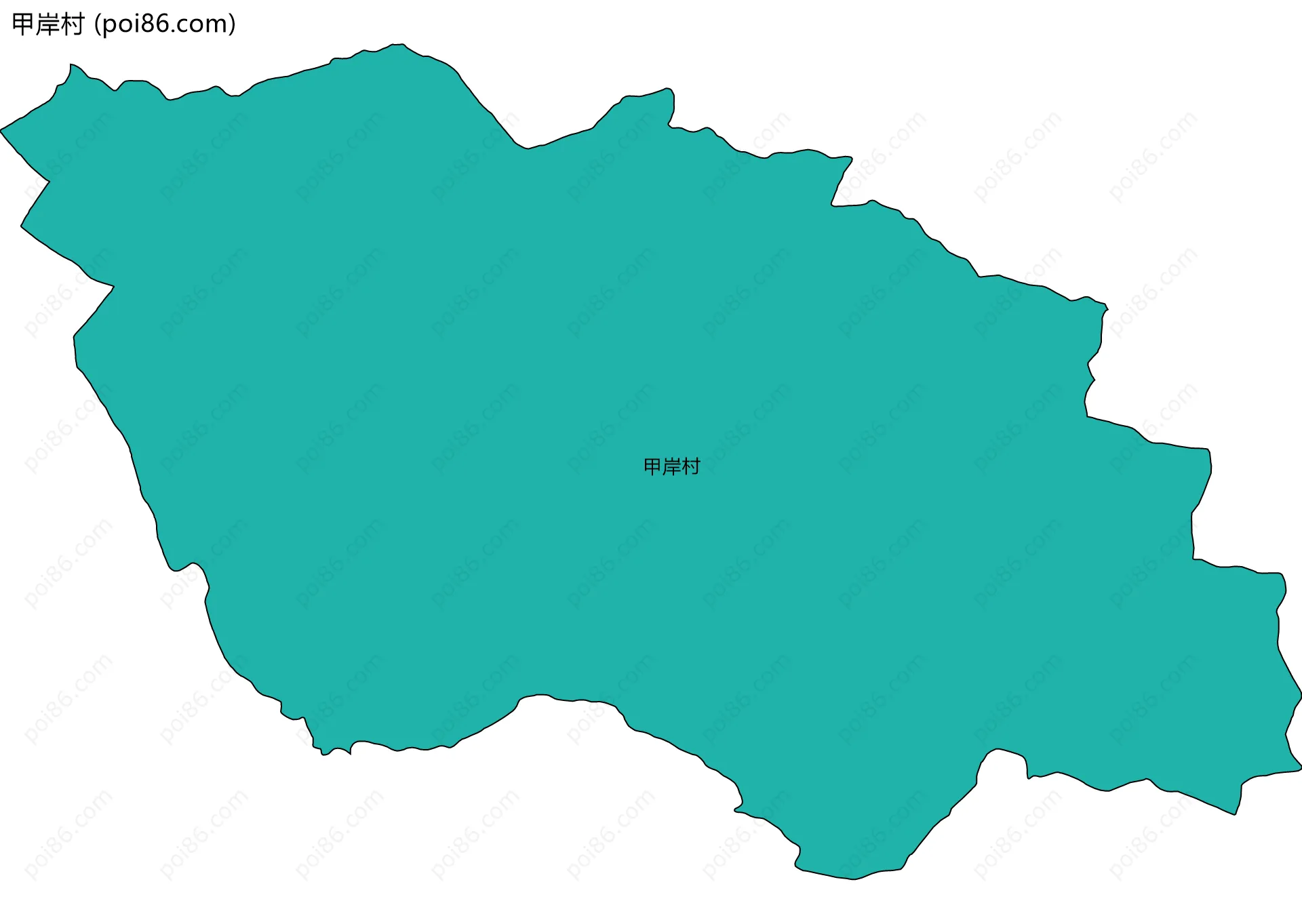 甲岸村边界地图