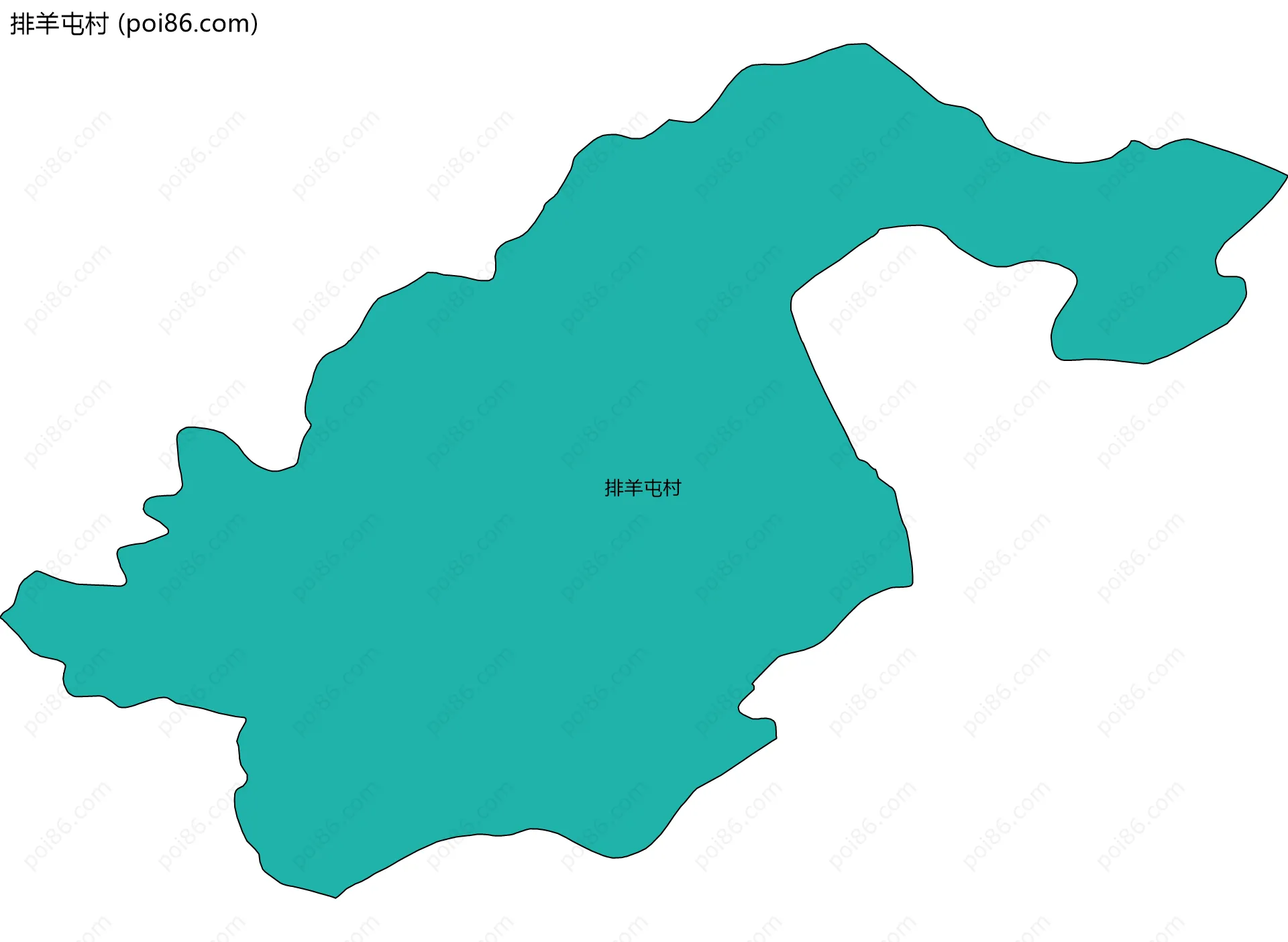 排羊屯村边界地图