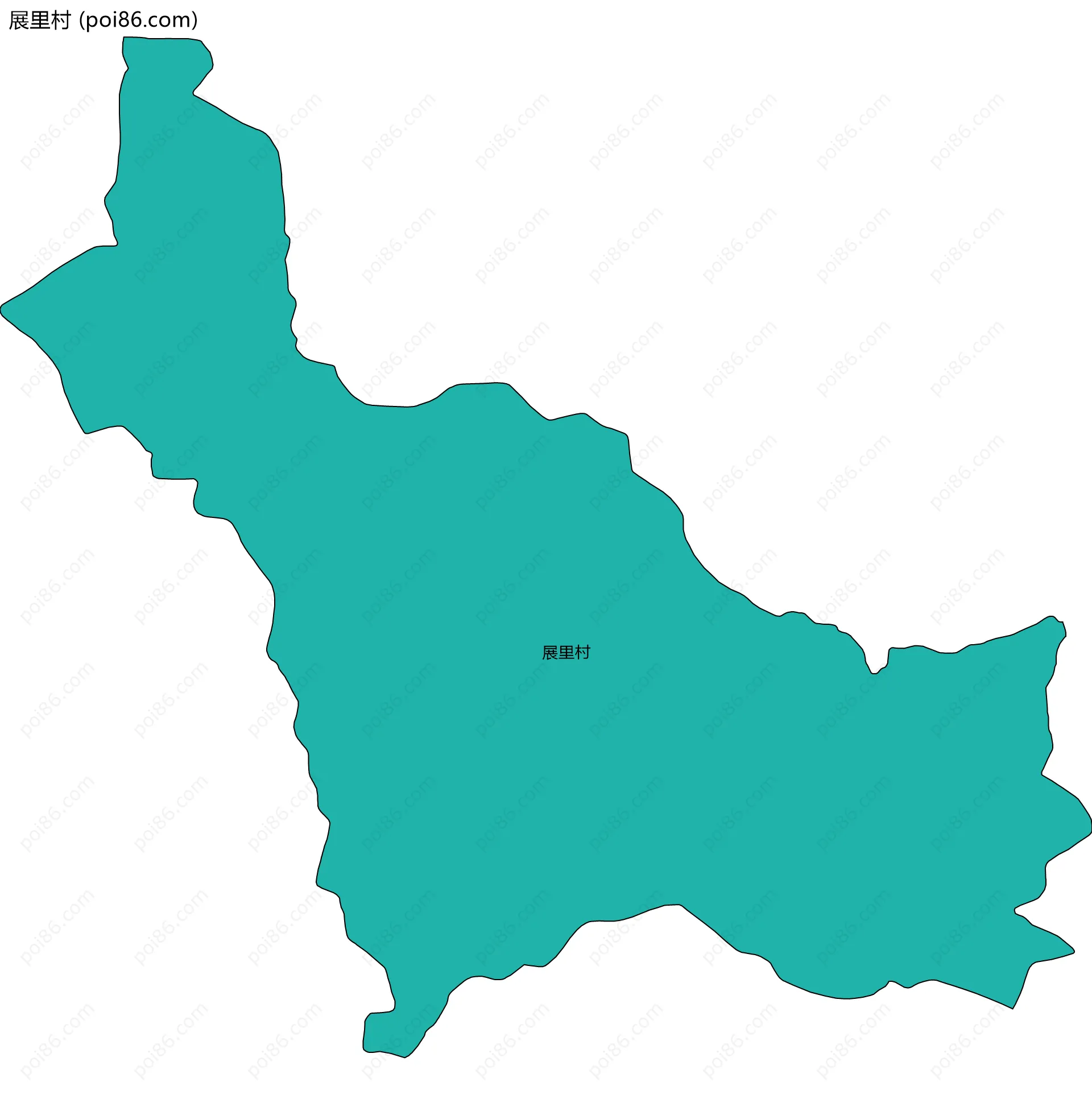 展里村边界地图