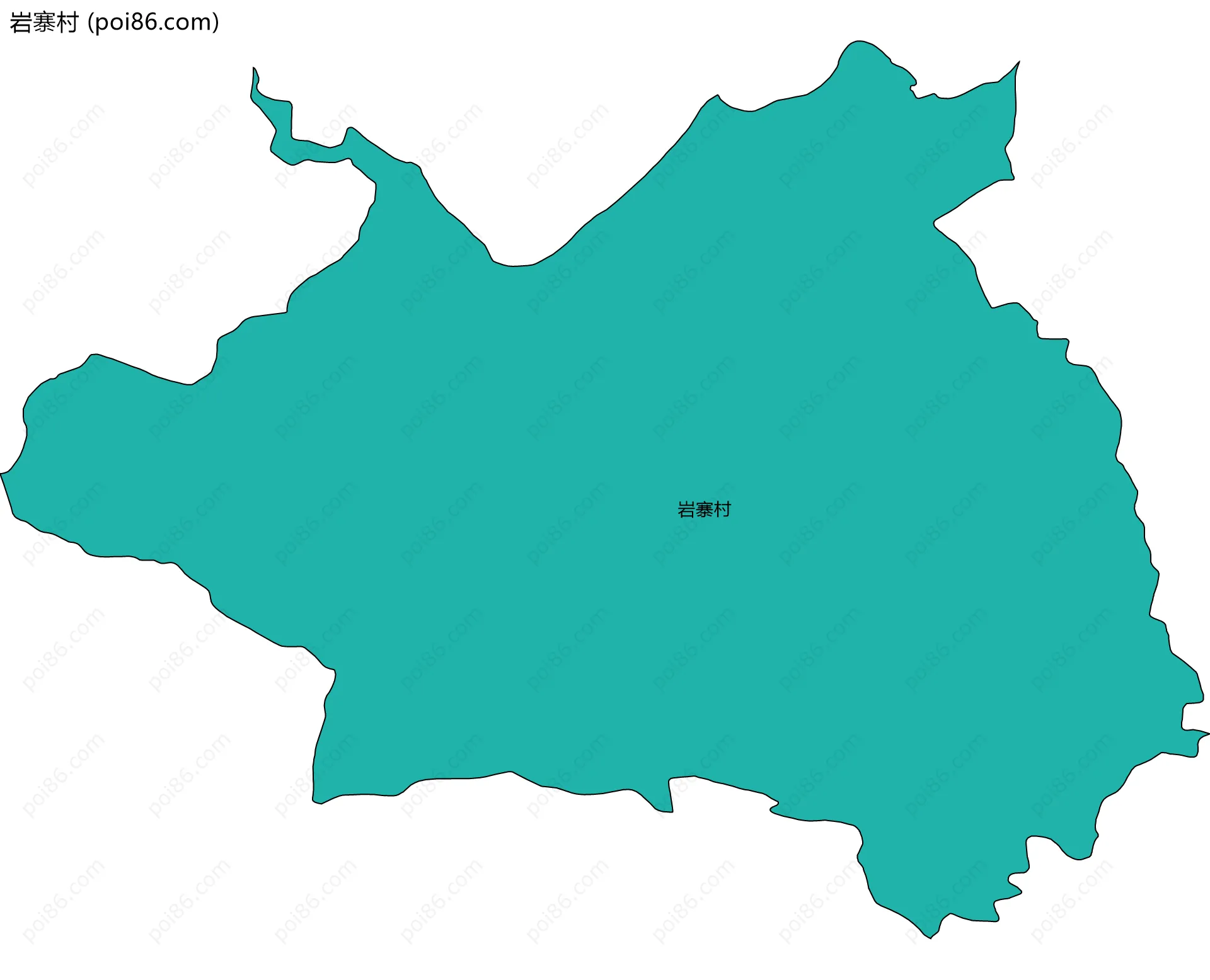 岩寨村边界地图