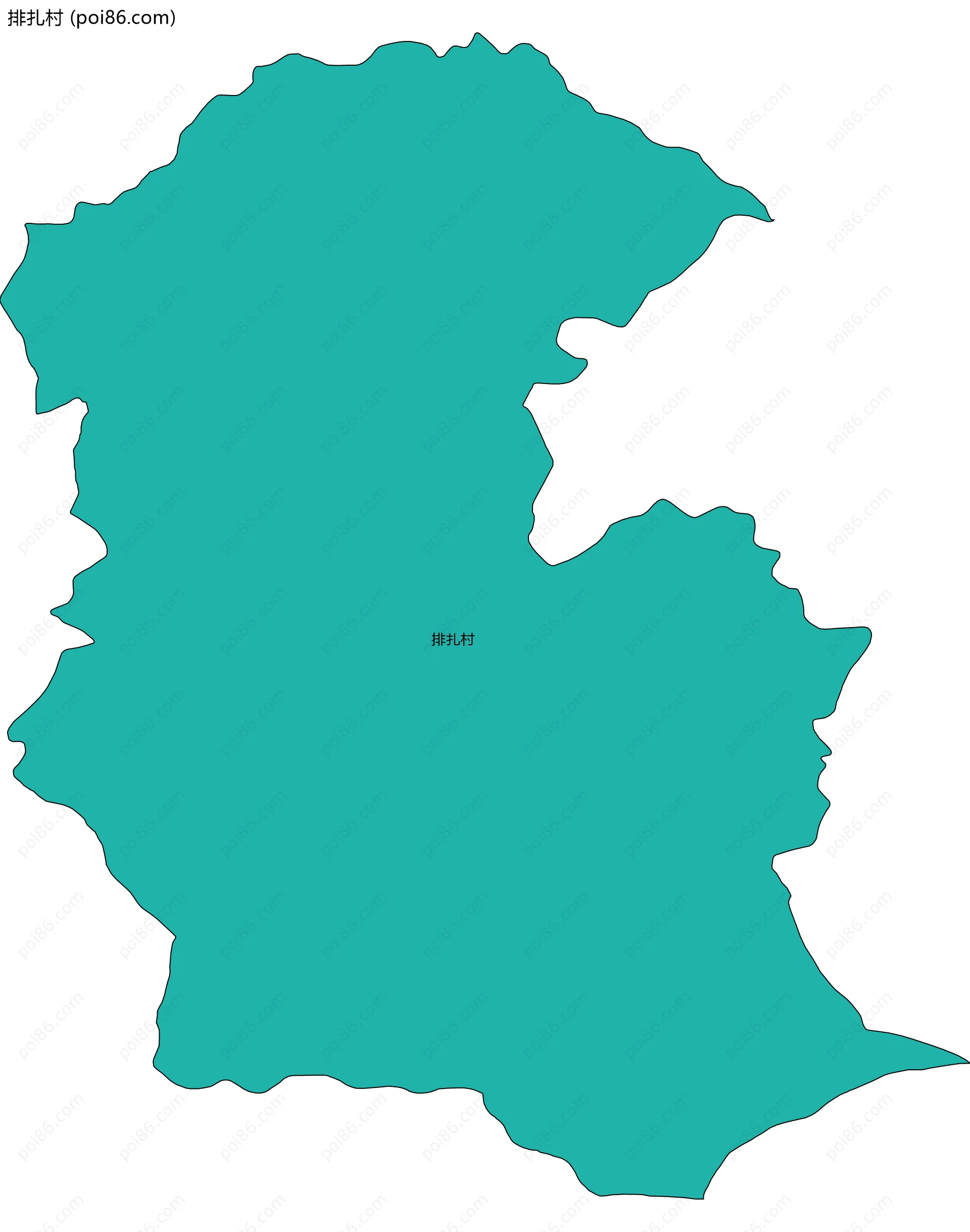 排扎村边界地图