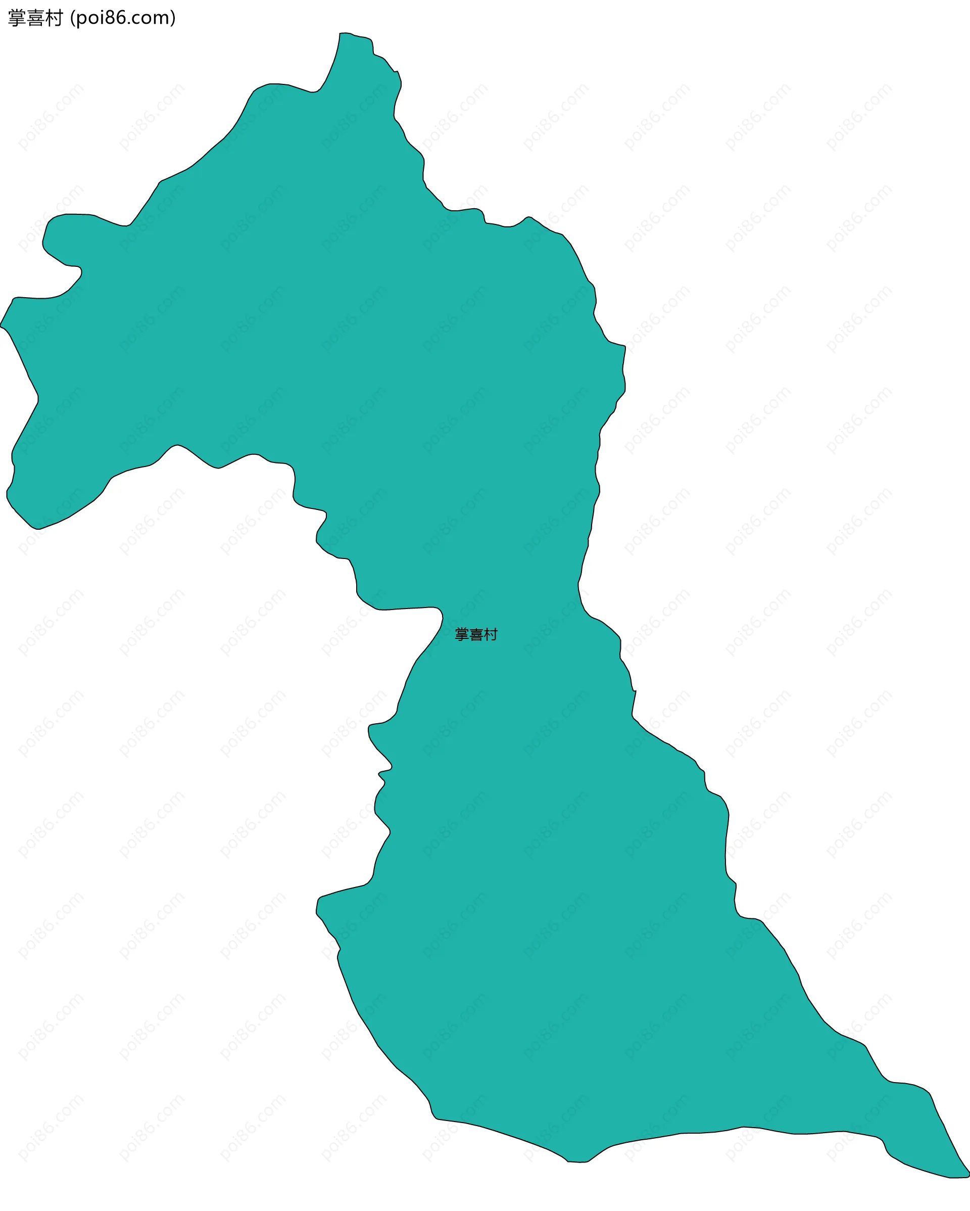 掌喜村边界地图