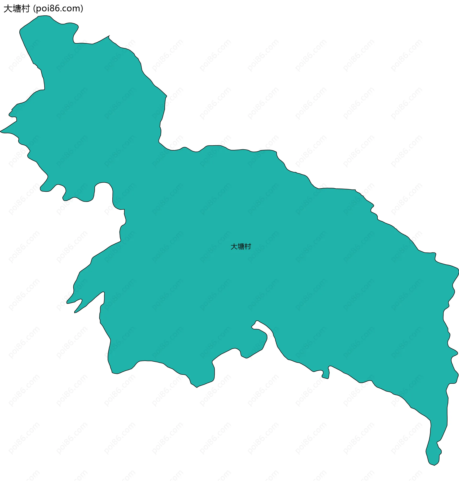 大塘村边界地图