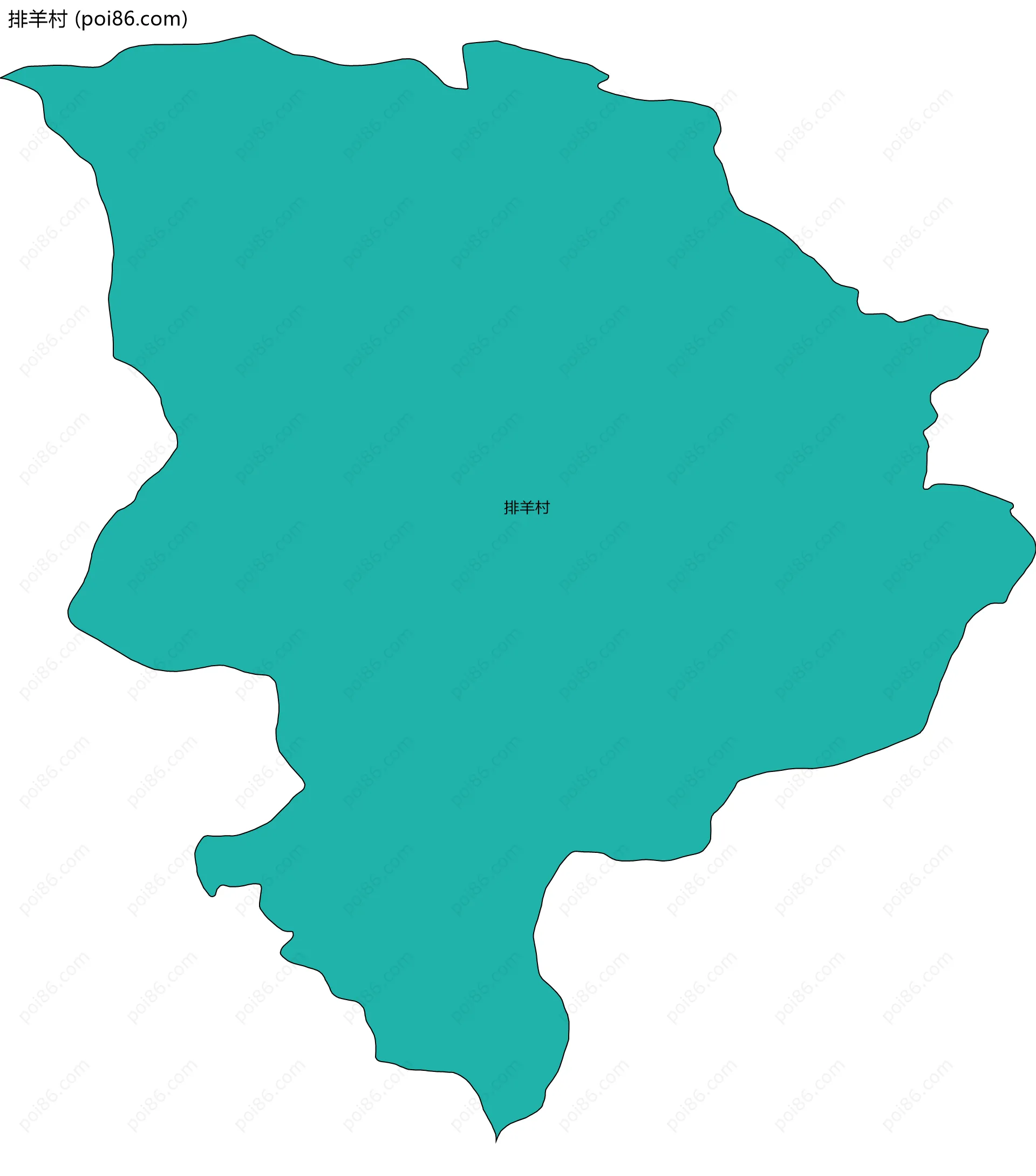 排羊村边界地图