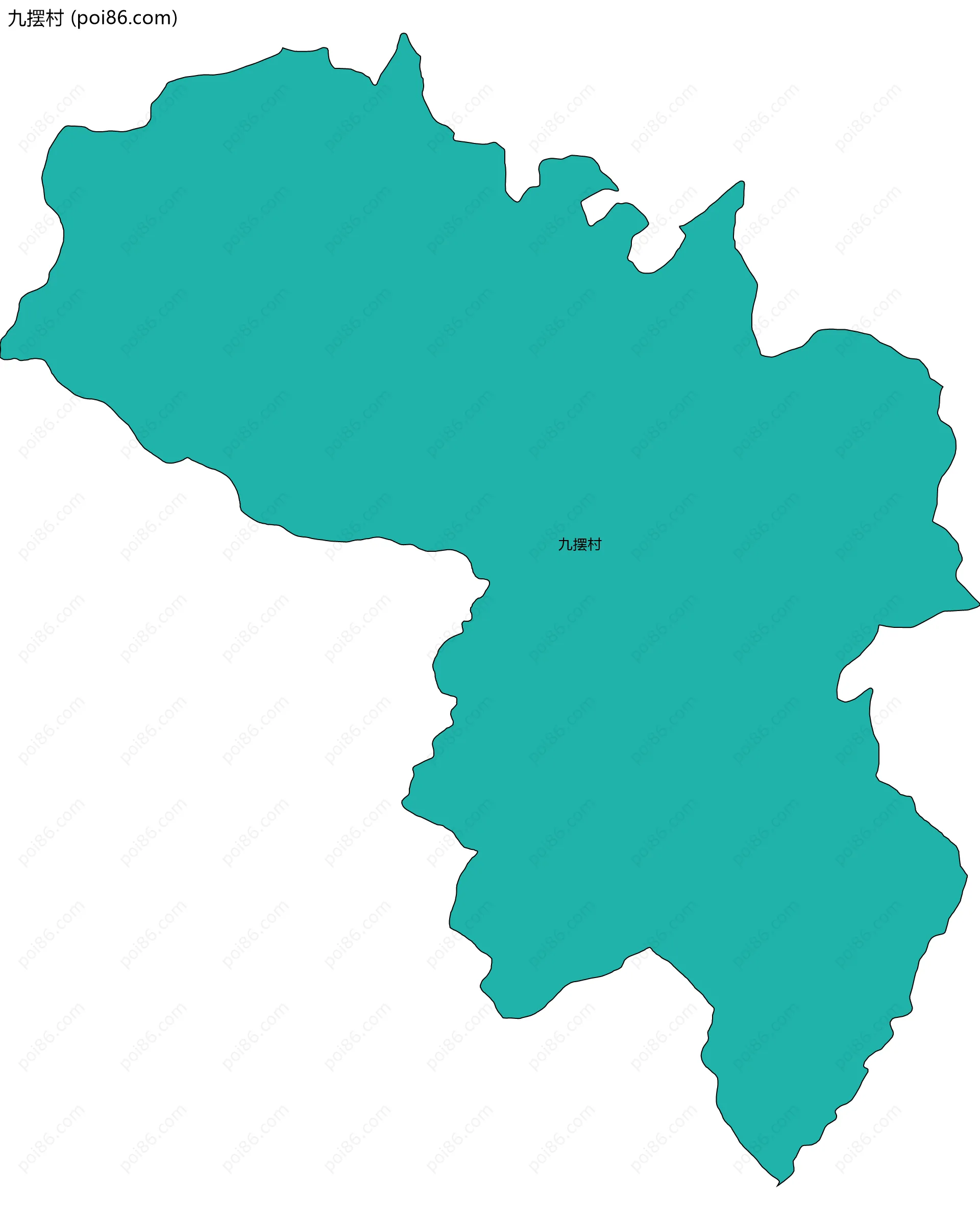 九摆村边界地图