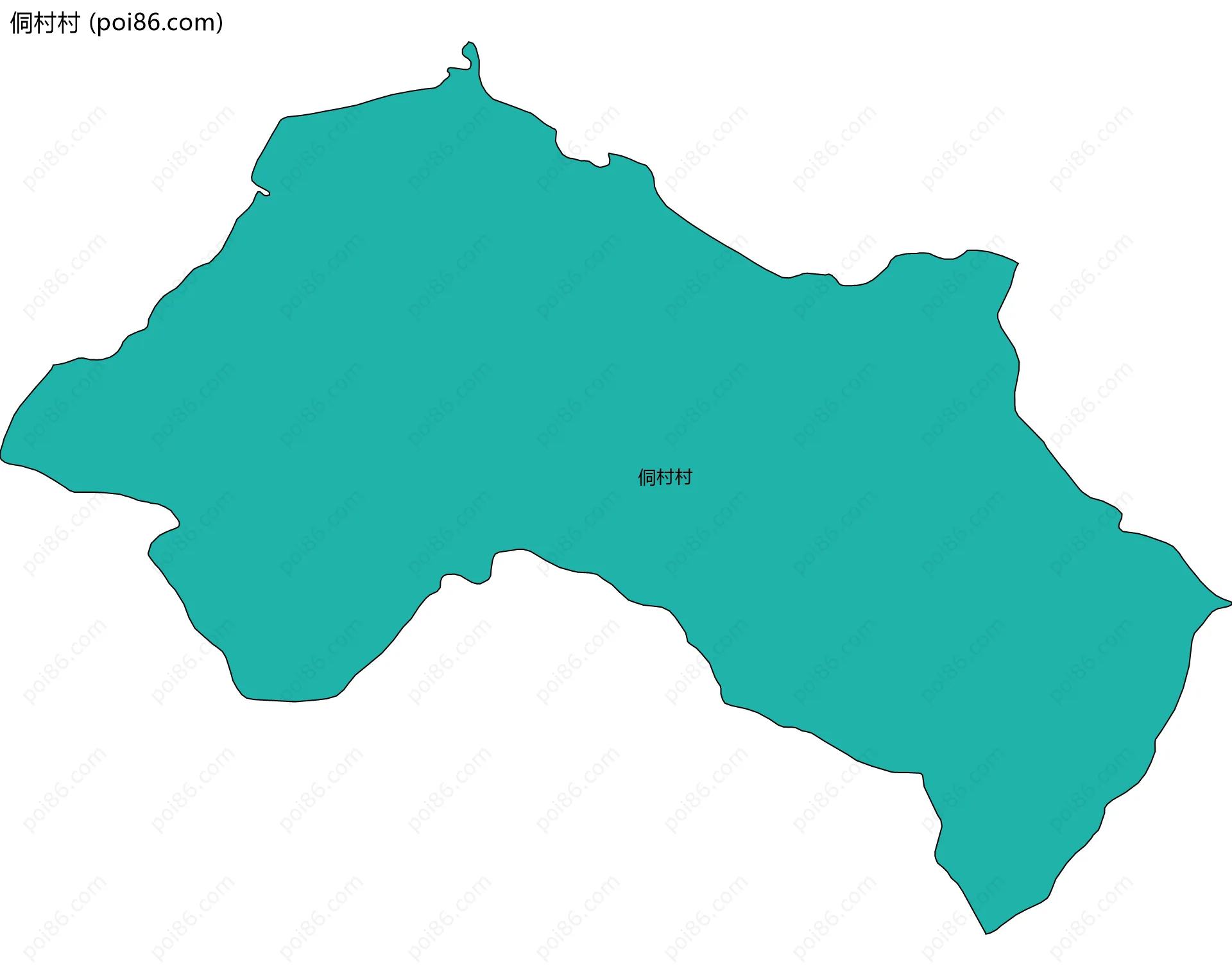 侗村村边界地图