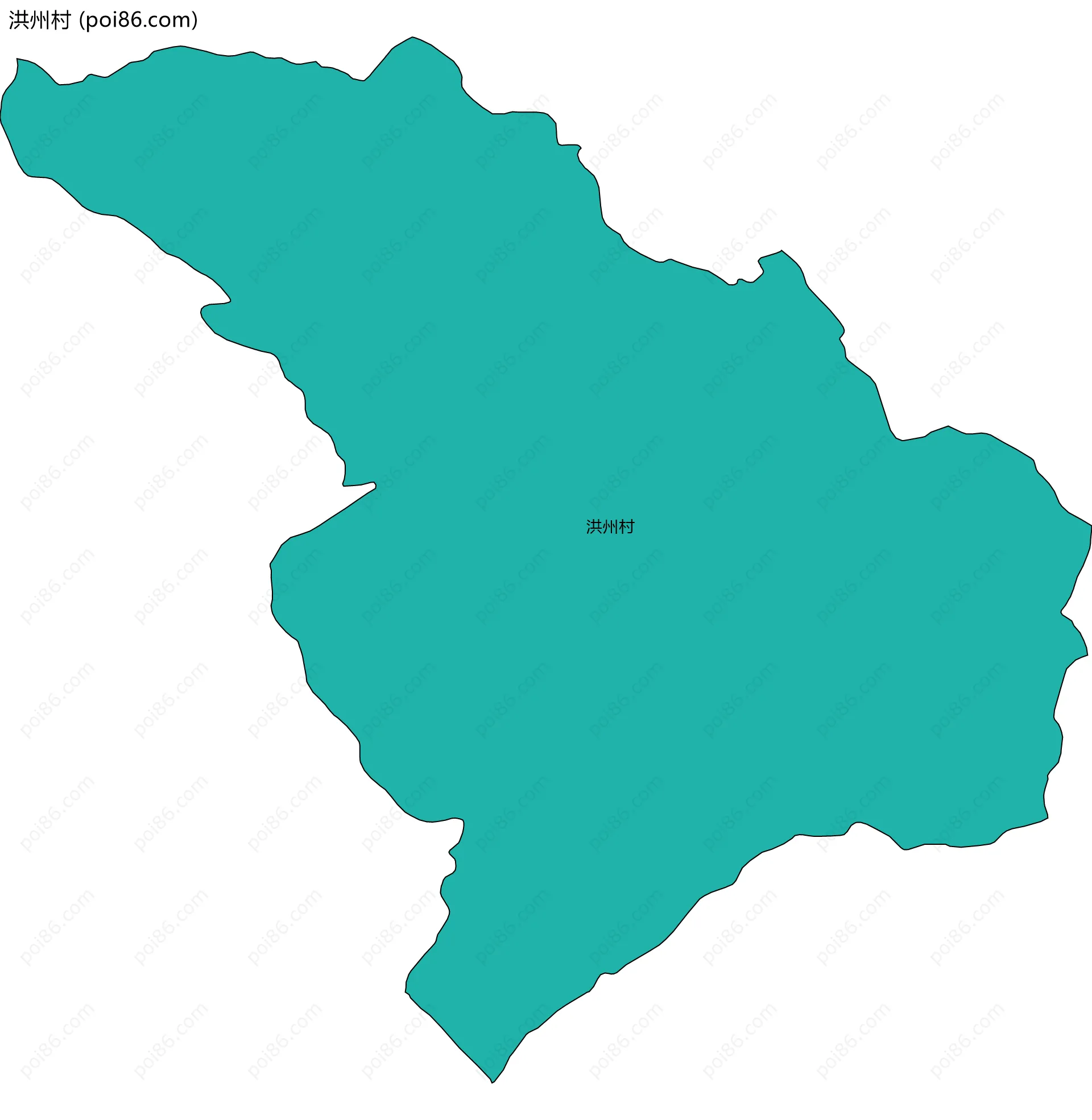 洪州村边界地图