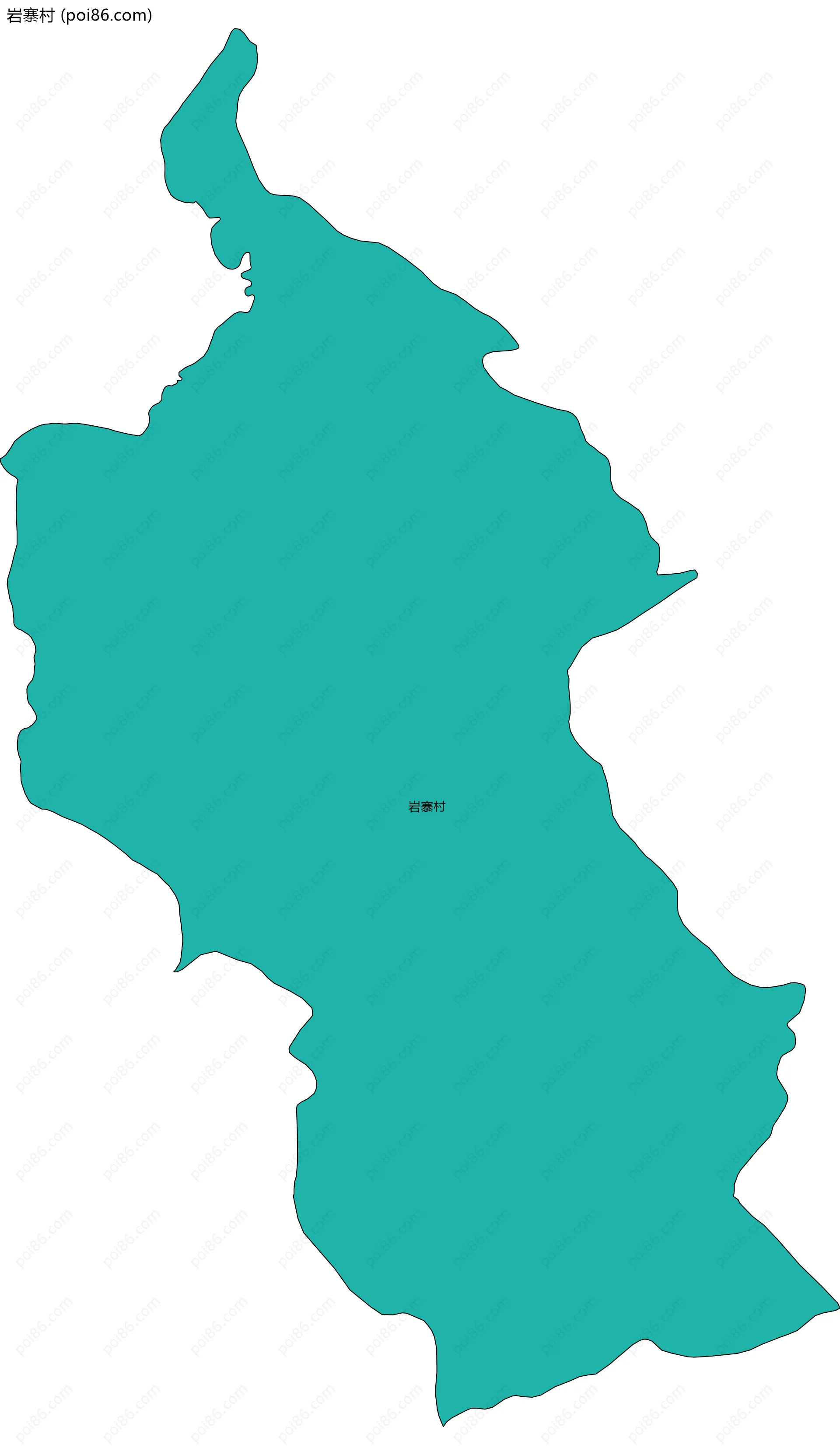 岩寨村边界地图