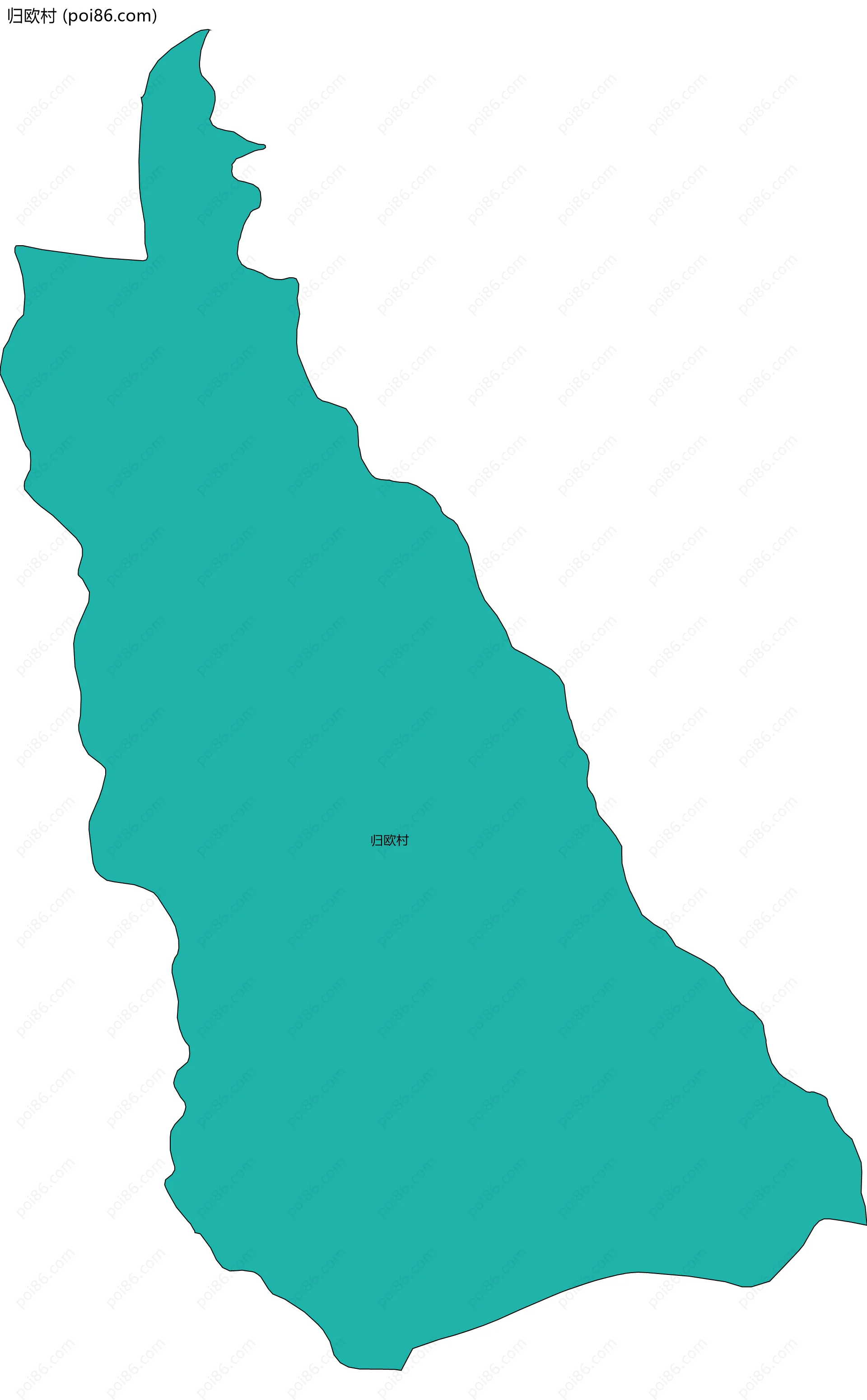 归欧村边界地图