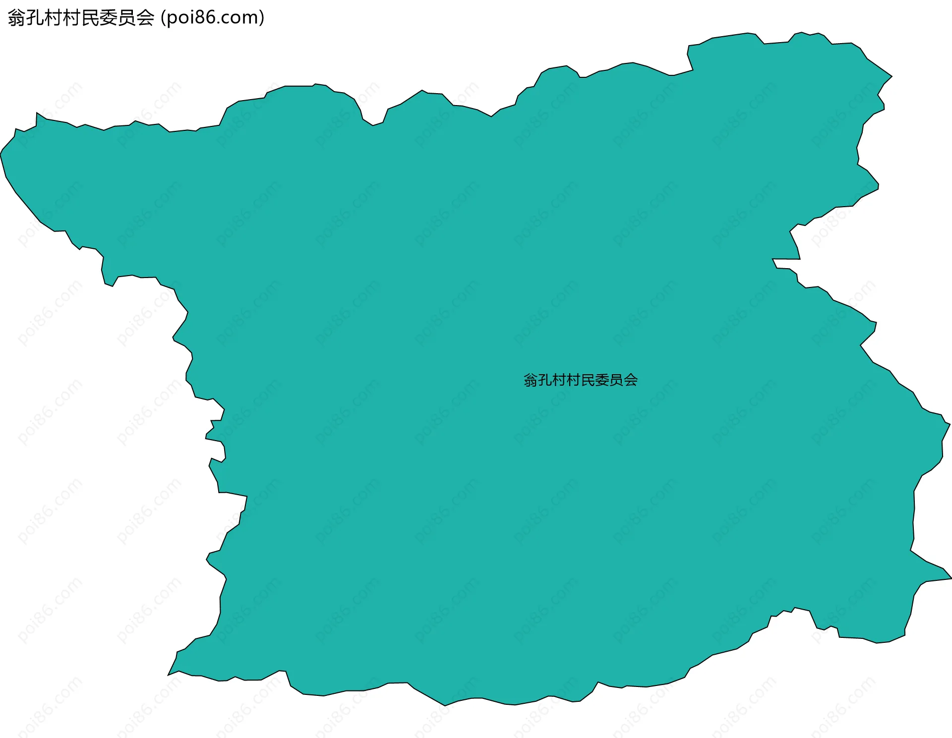 翁孔村村民委员会边界地图