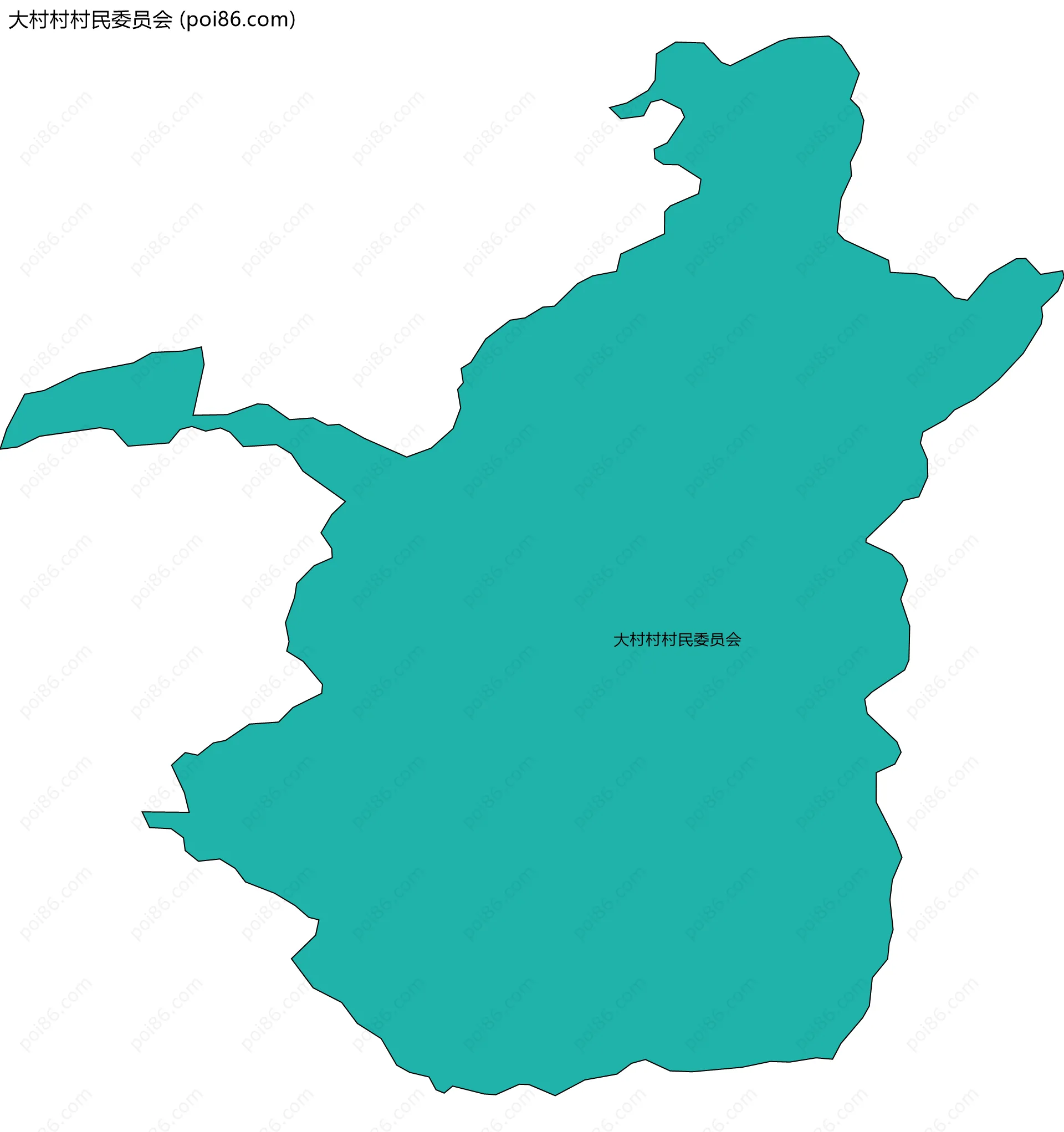 大村村村民委员会边界地图