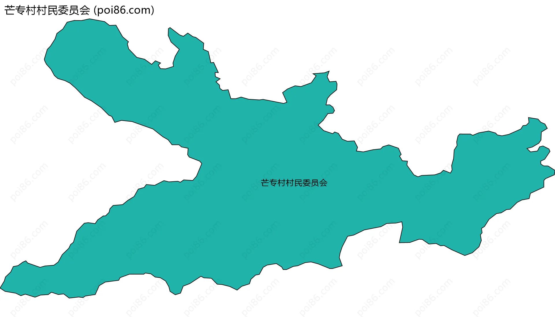 芒专村村民委员会边界地图