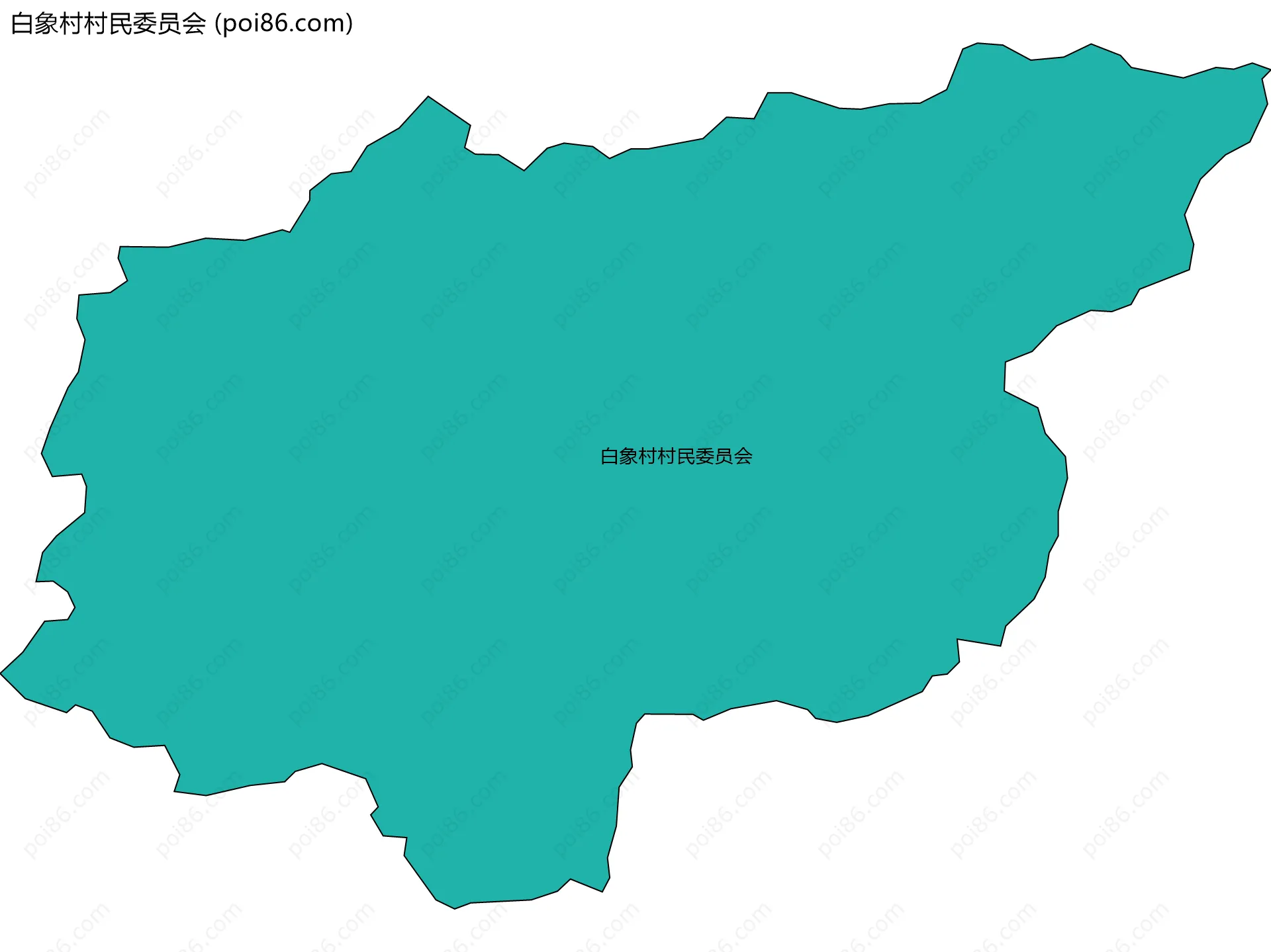 白象村村民委员会边界地图