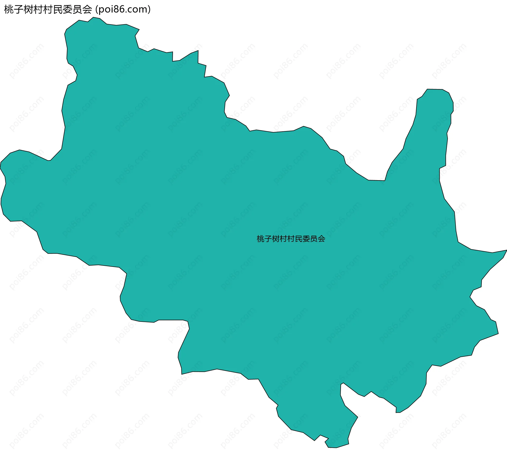 桃子树村村民委员会边界地图