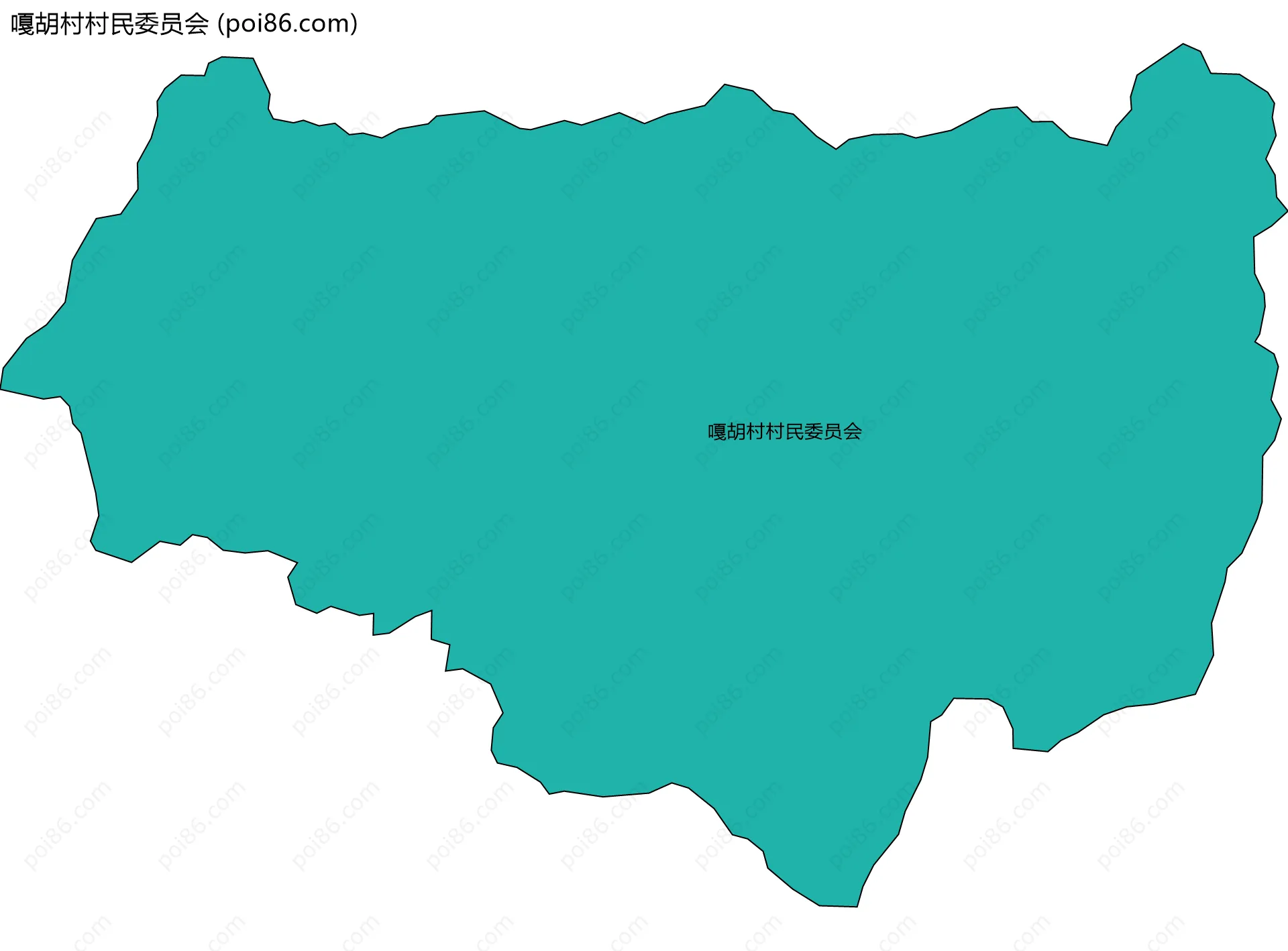 嘎胡村村民委员会边界地图