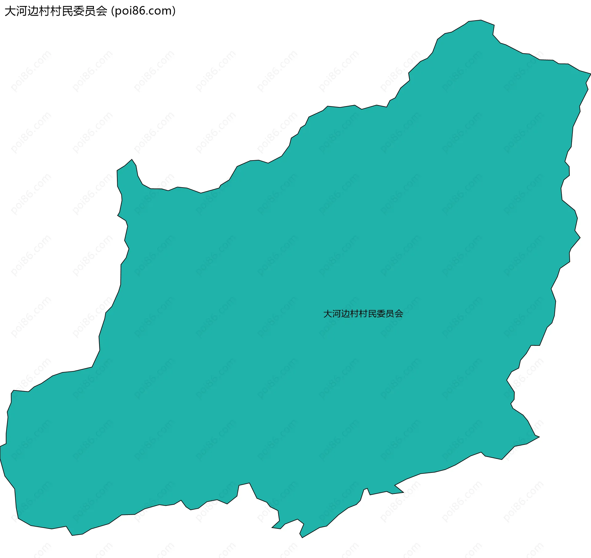 大河边村村民委员会边界地图