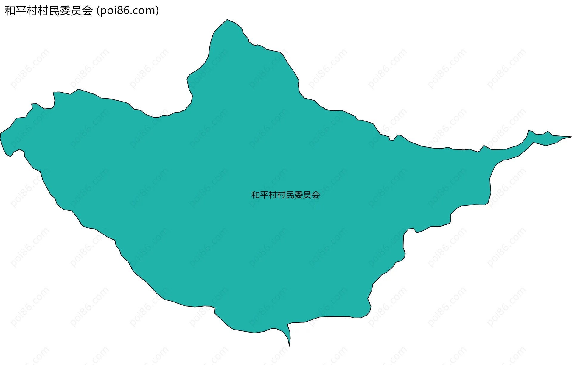 和平村村民委员会边界地图