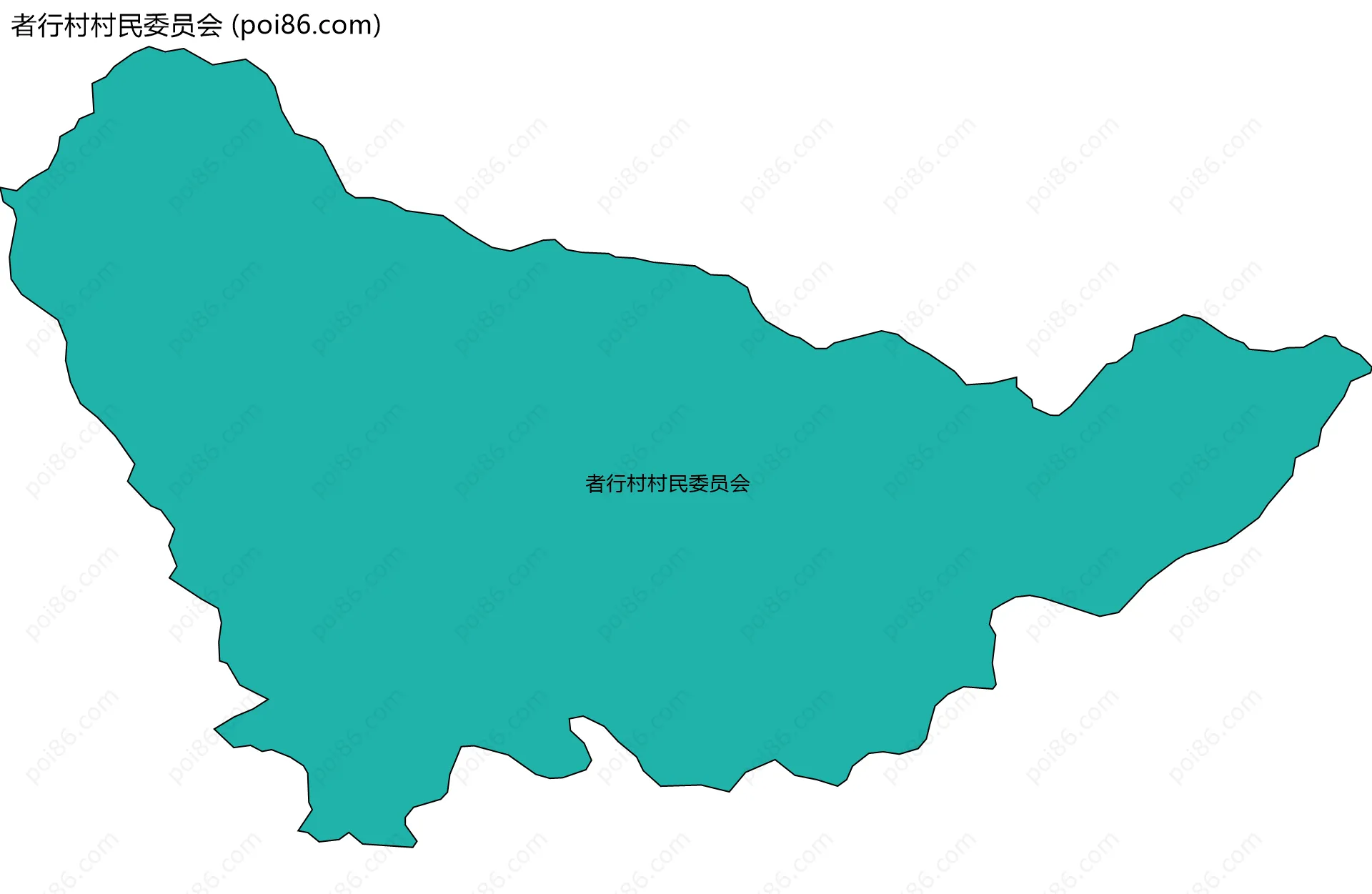 者行村村民委员会边界地图