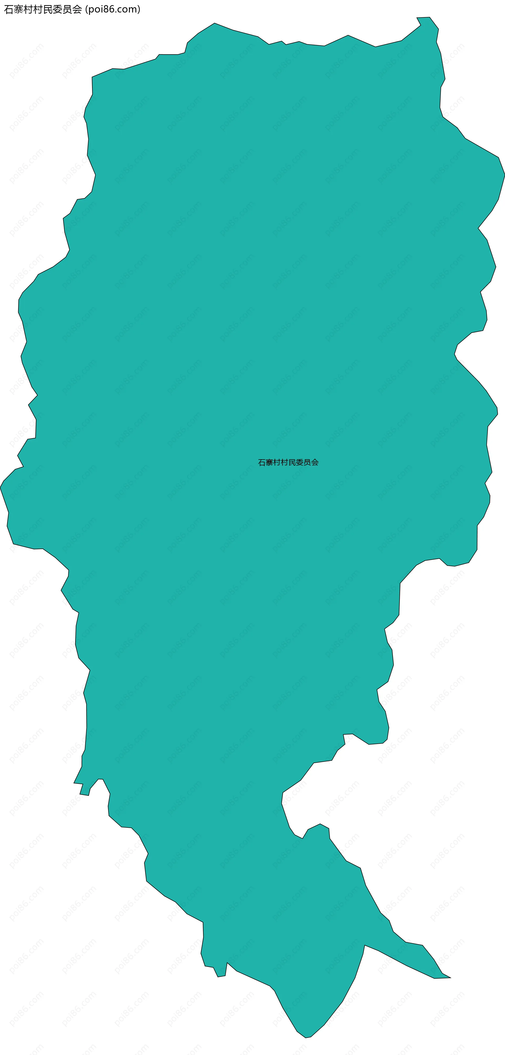 石寨村村民委员会边界地图