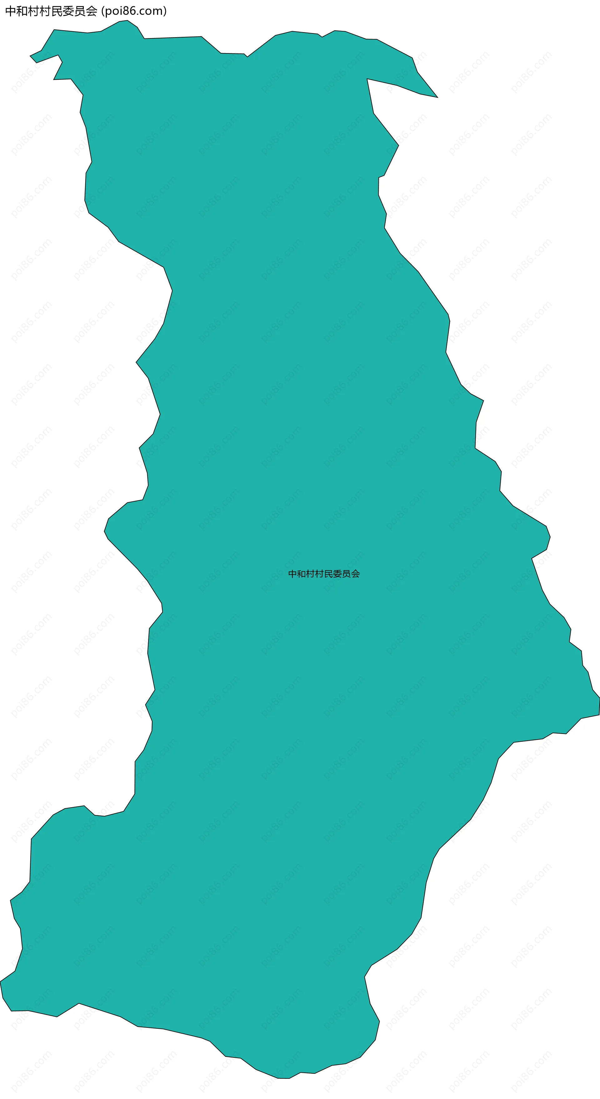 中和村村民委员会边界地图