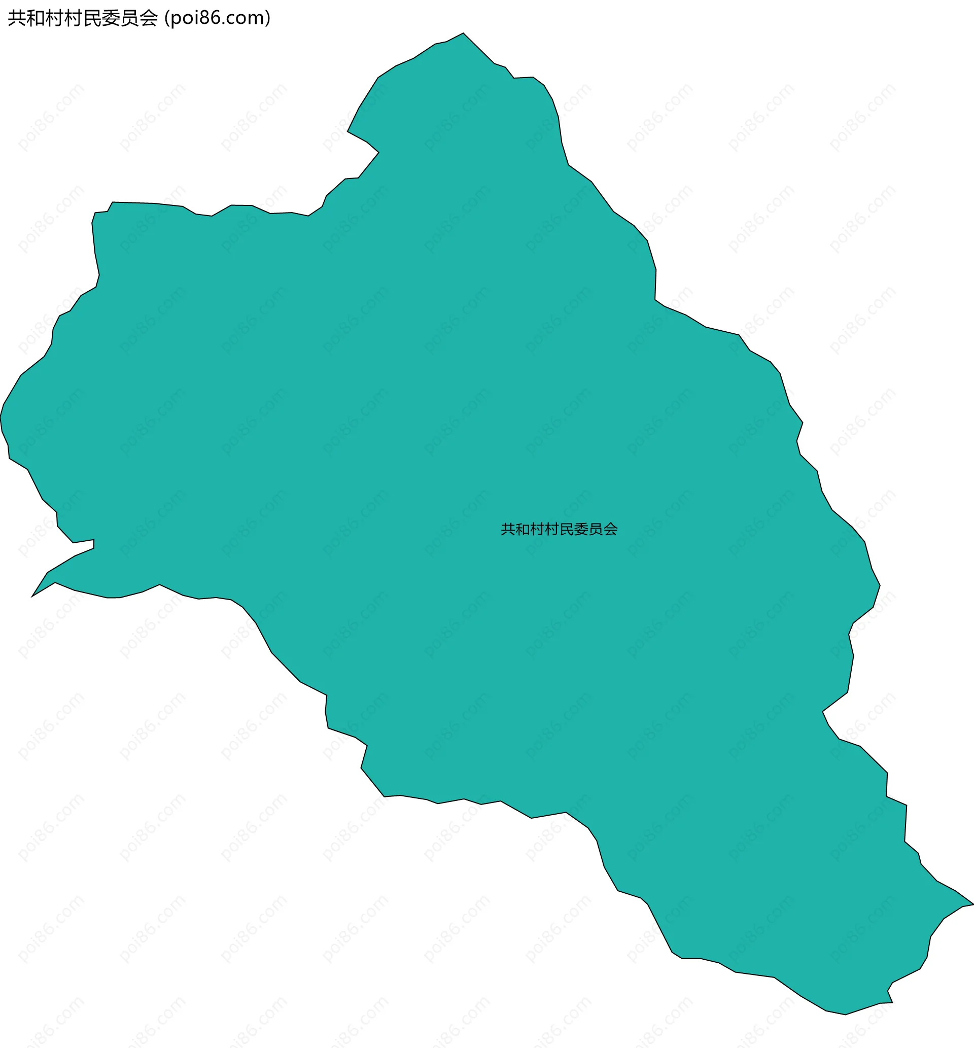 共和村村民委员会边界地图