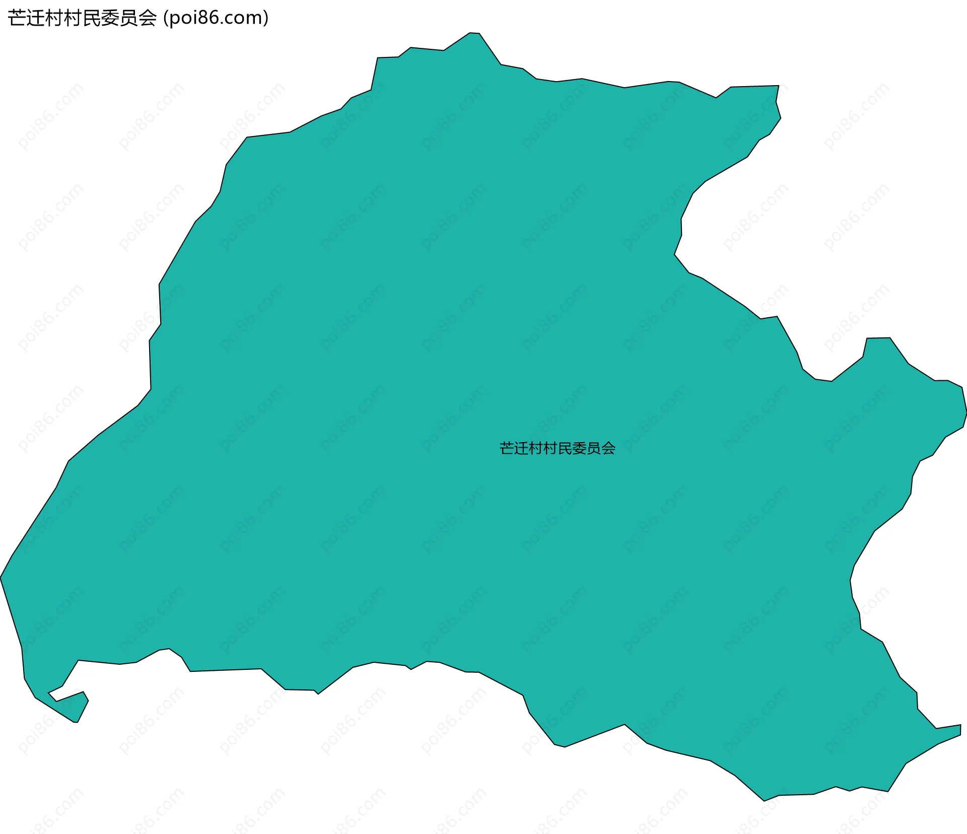 芒迁村村民委员会边界地图