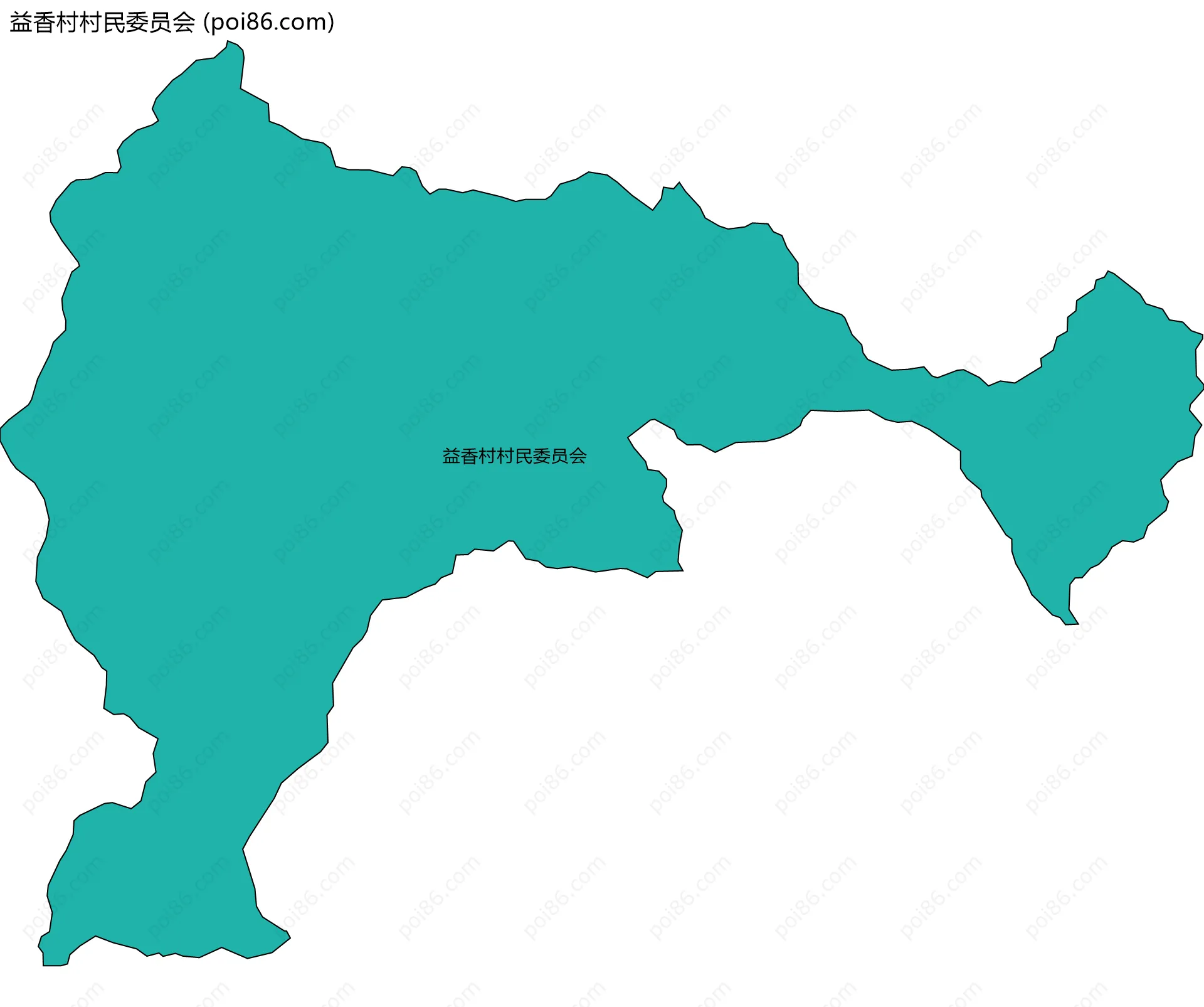 益香村村民委员会边界地图