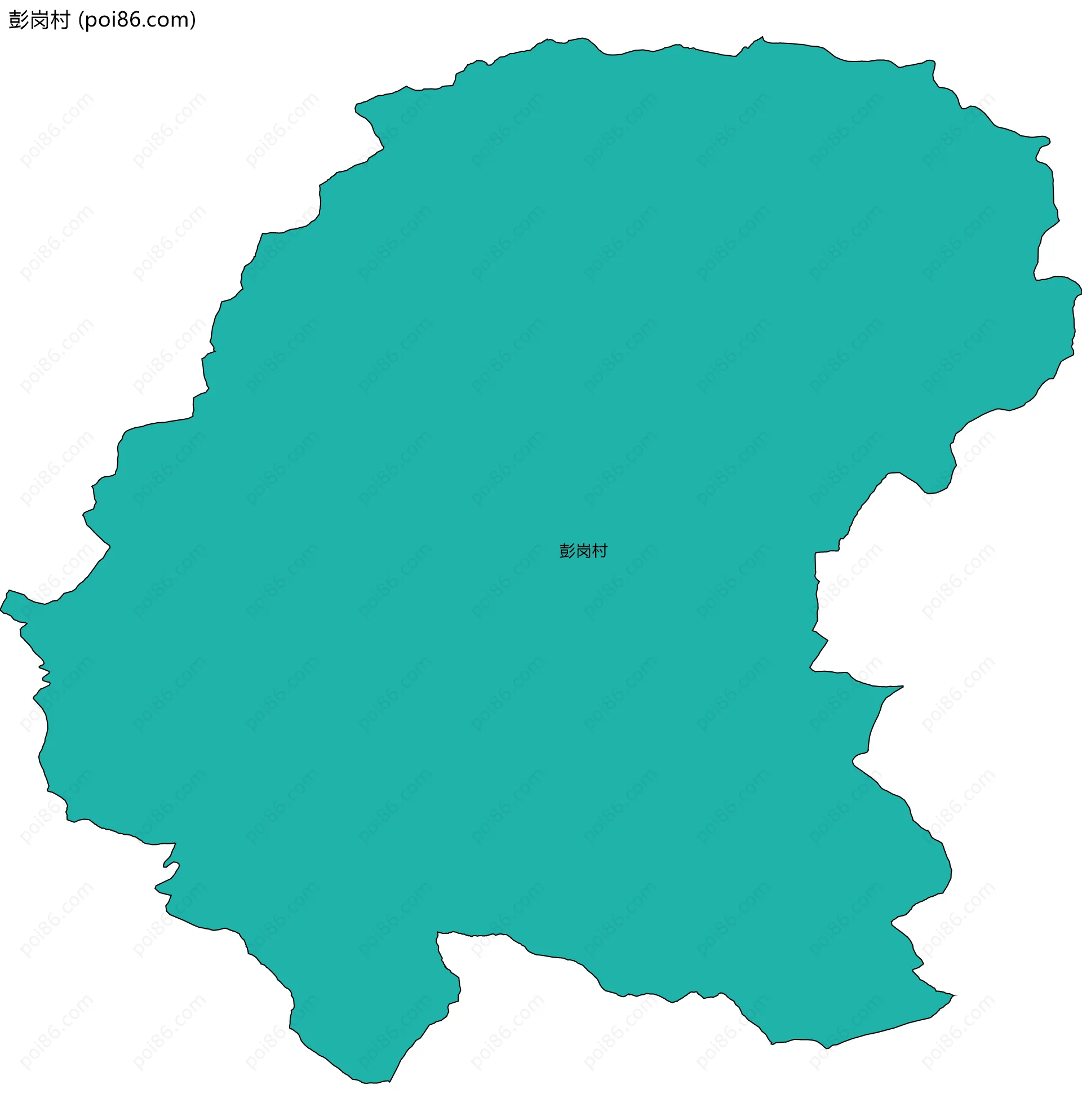 彭岗村边界地图