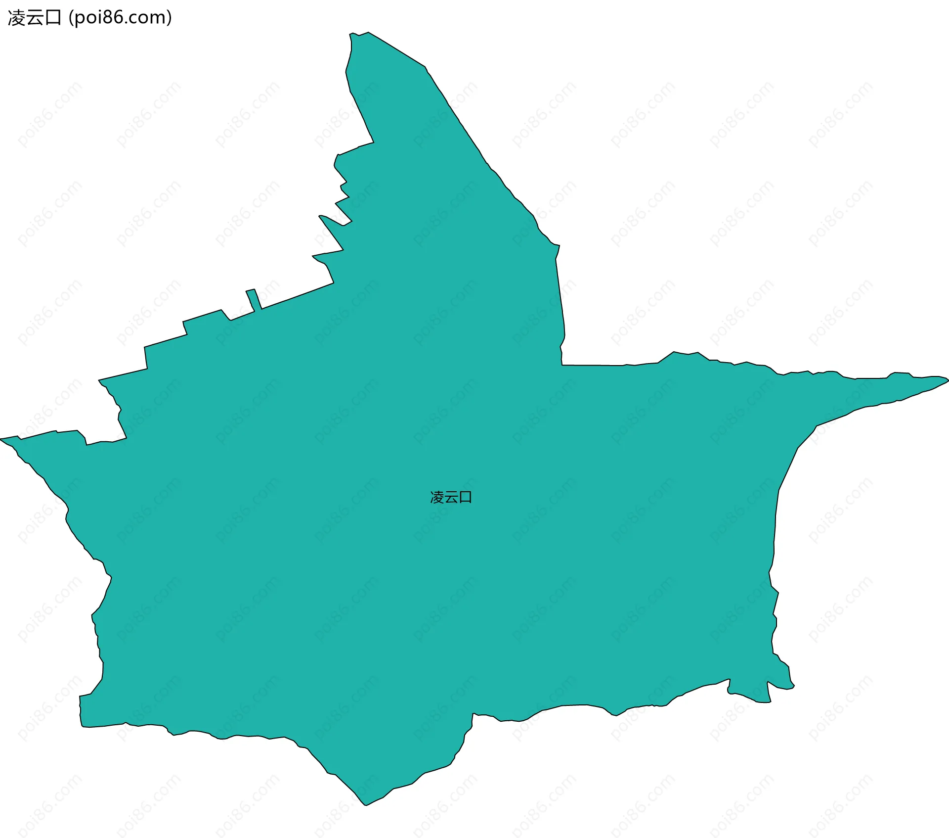 凌云口边界地图